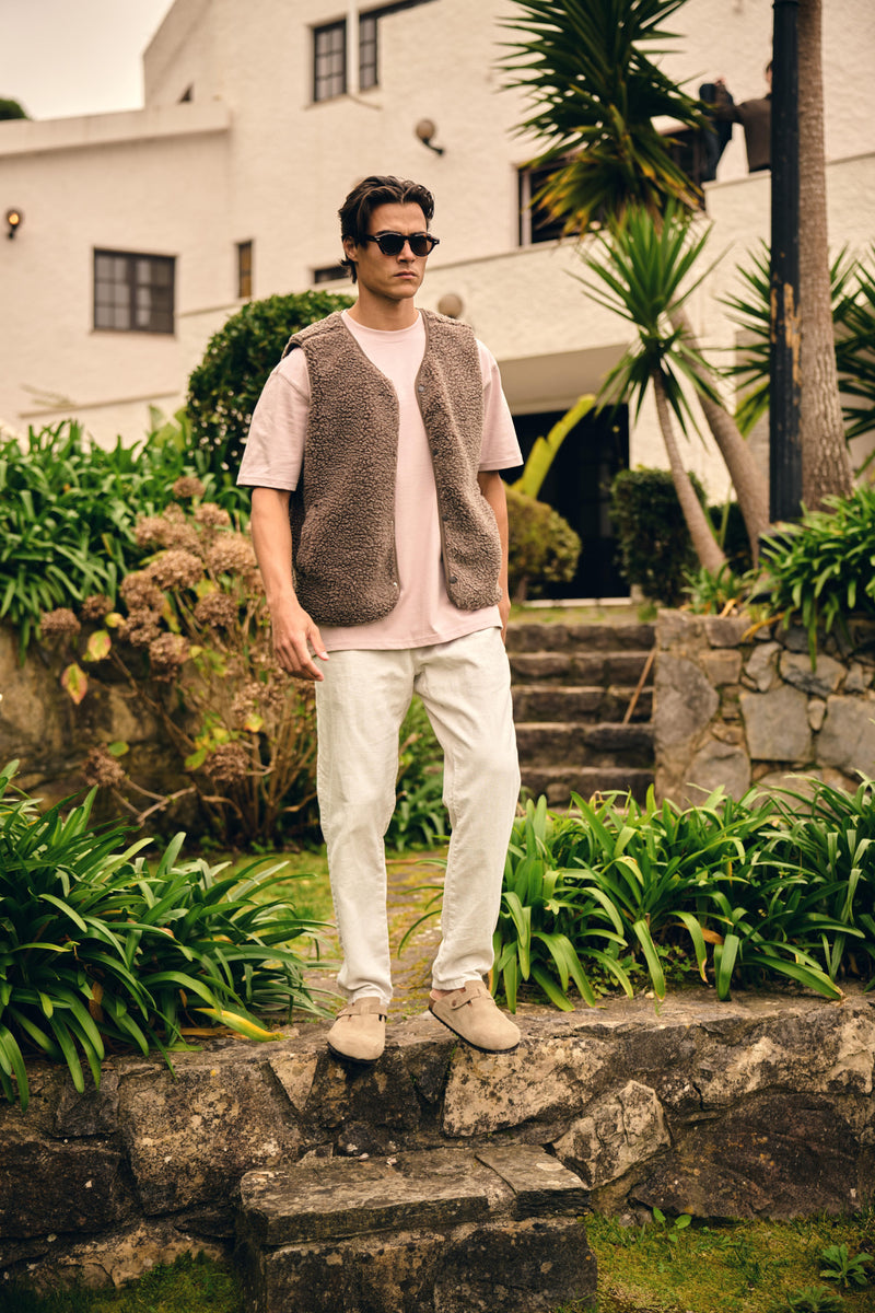 Premium Teddy Vest - Brown