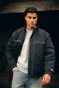Two Tone Jacket - Off Black