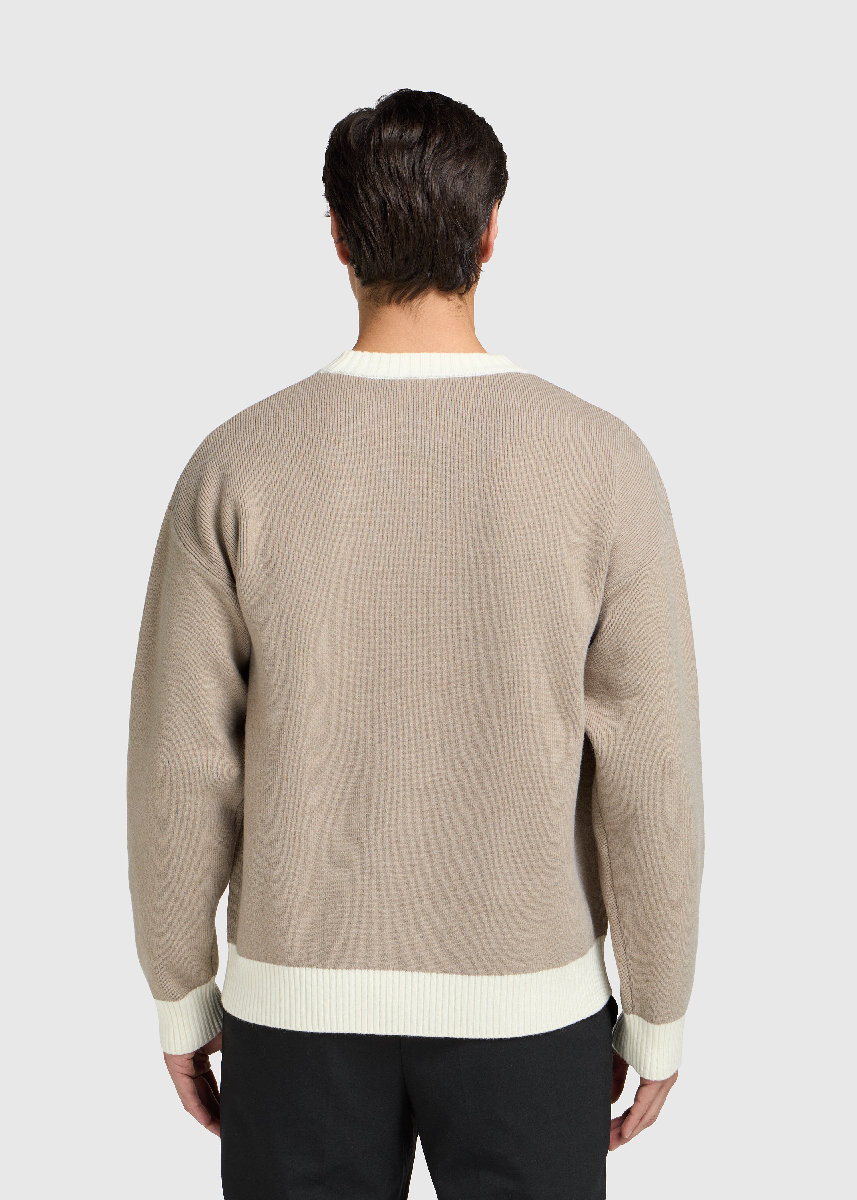 Contrast Knit - Grey