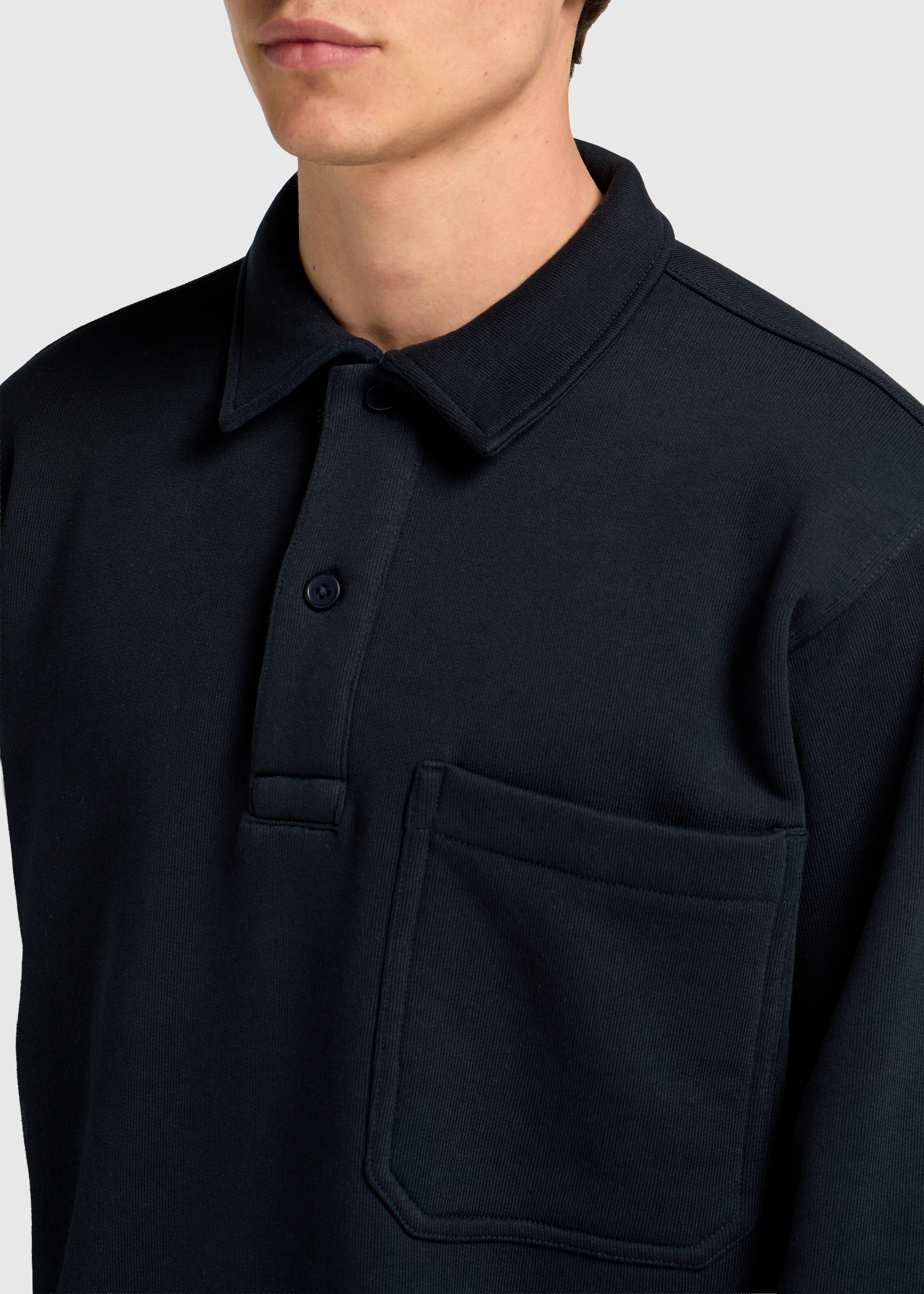 Heavy Polo Longsleeve - Navy