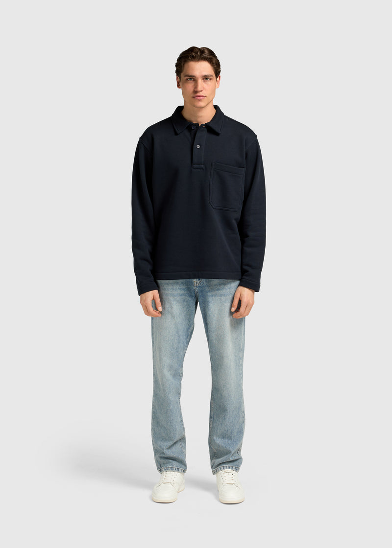 Rugby Pocket Polo - Navy Blue