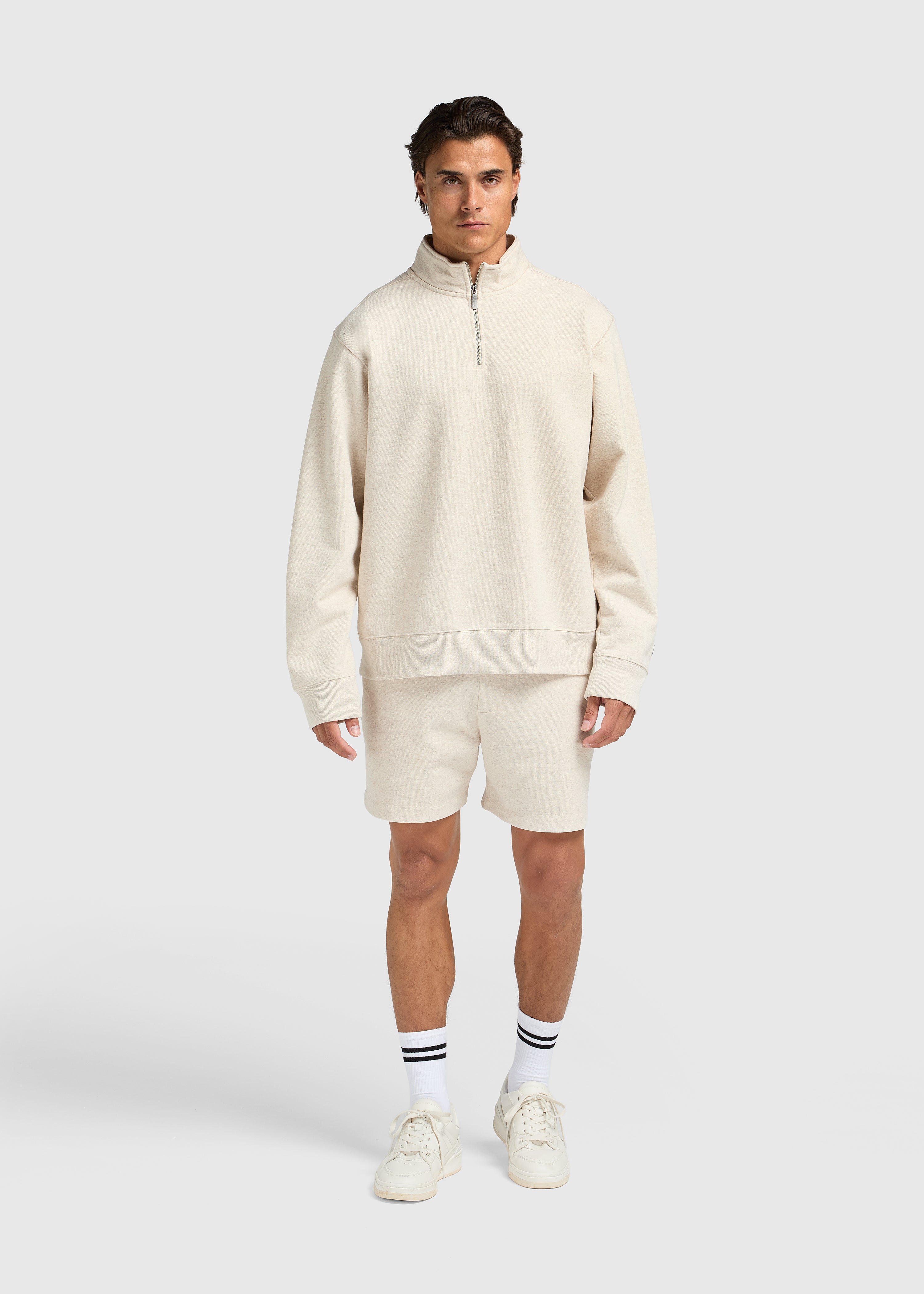 Vintage Washed Half Zip - Sand