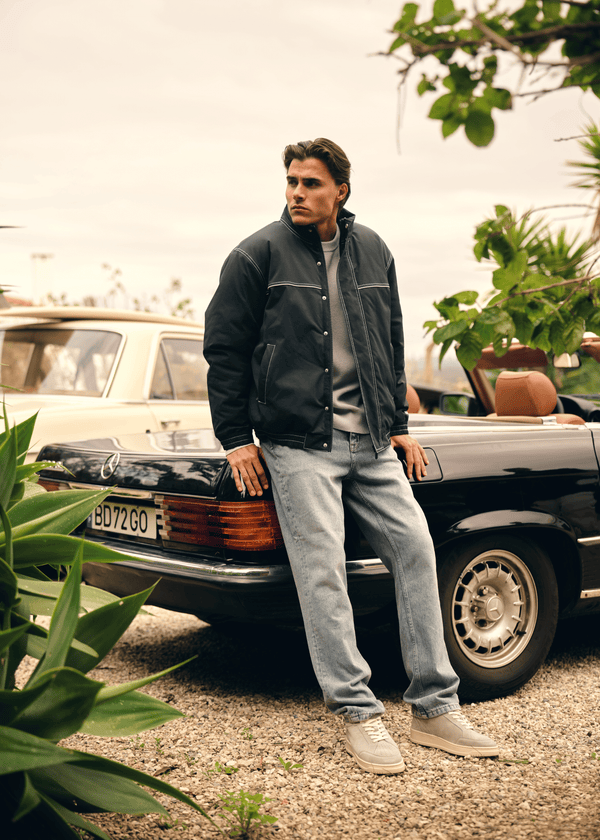 Two Tone Jacket - Off Black