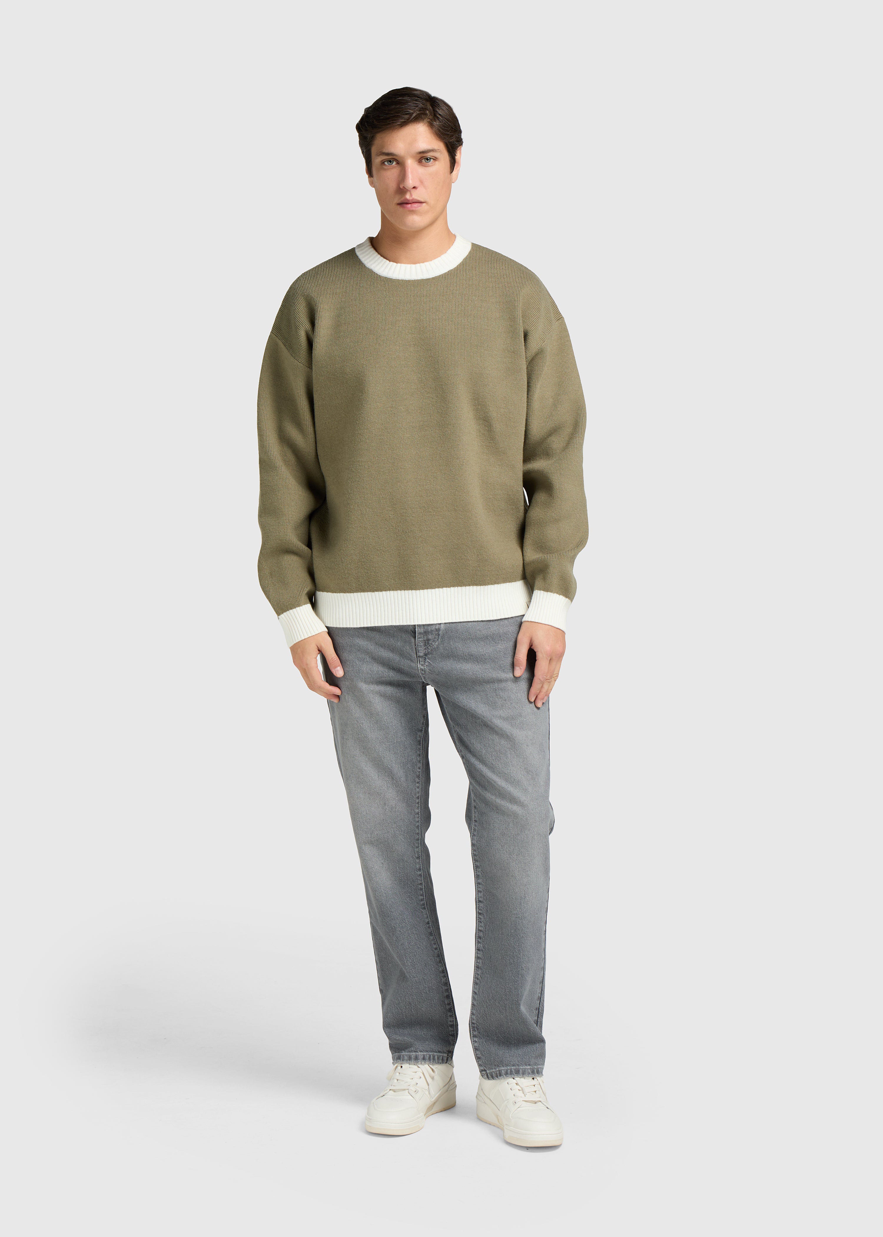 Contrast Knit - Green