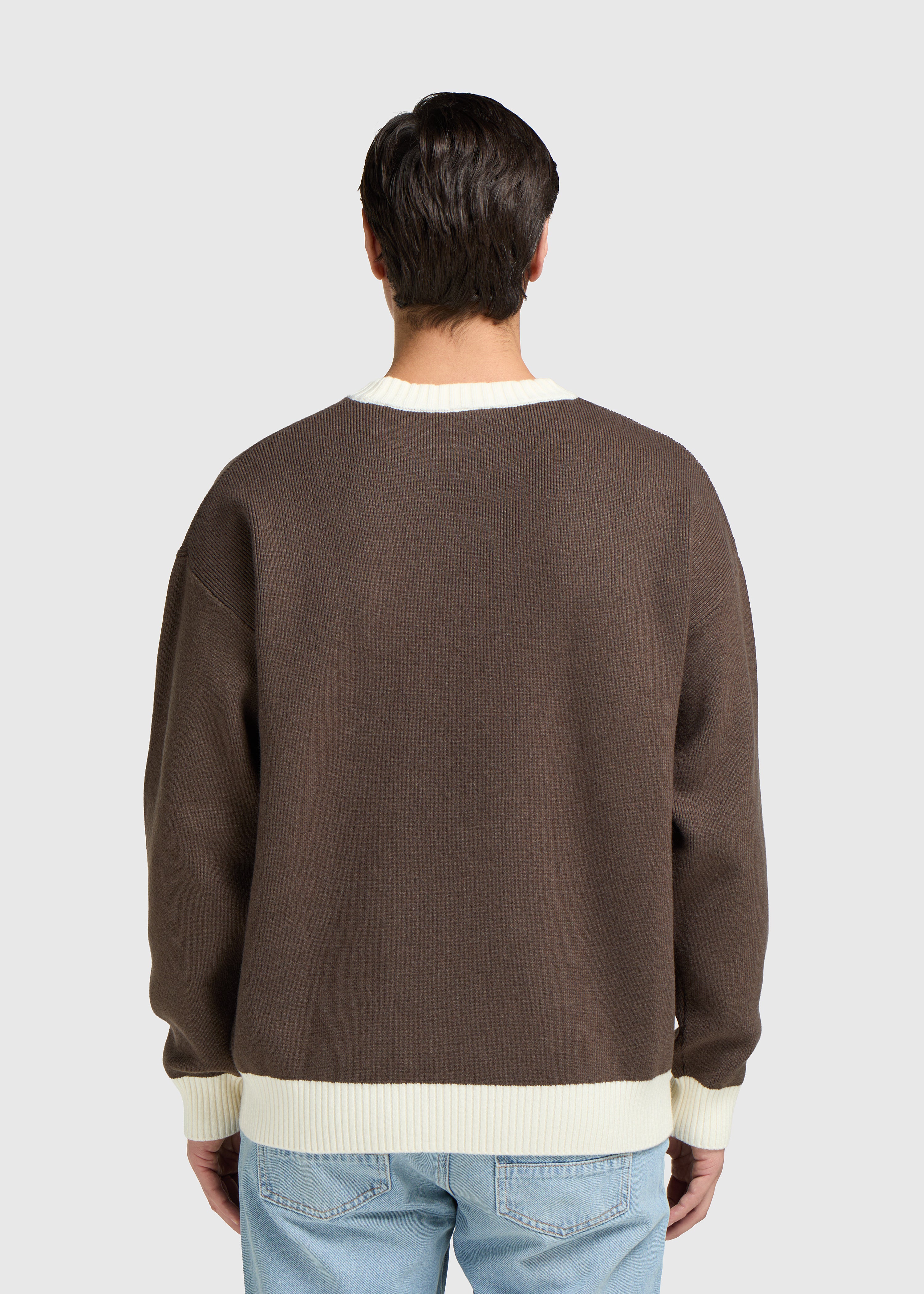 Contrast Knit - Brown