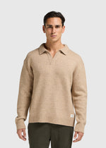 Heavy Knit Polo - Dark Sand