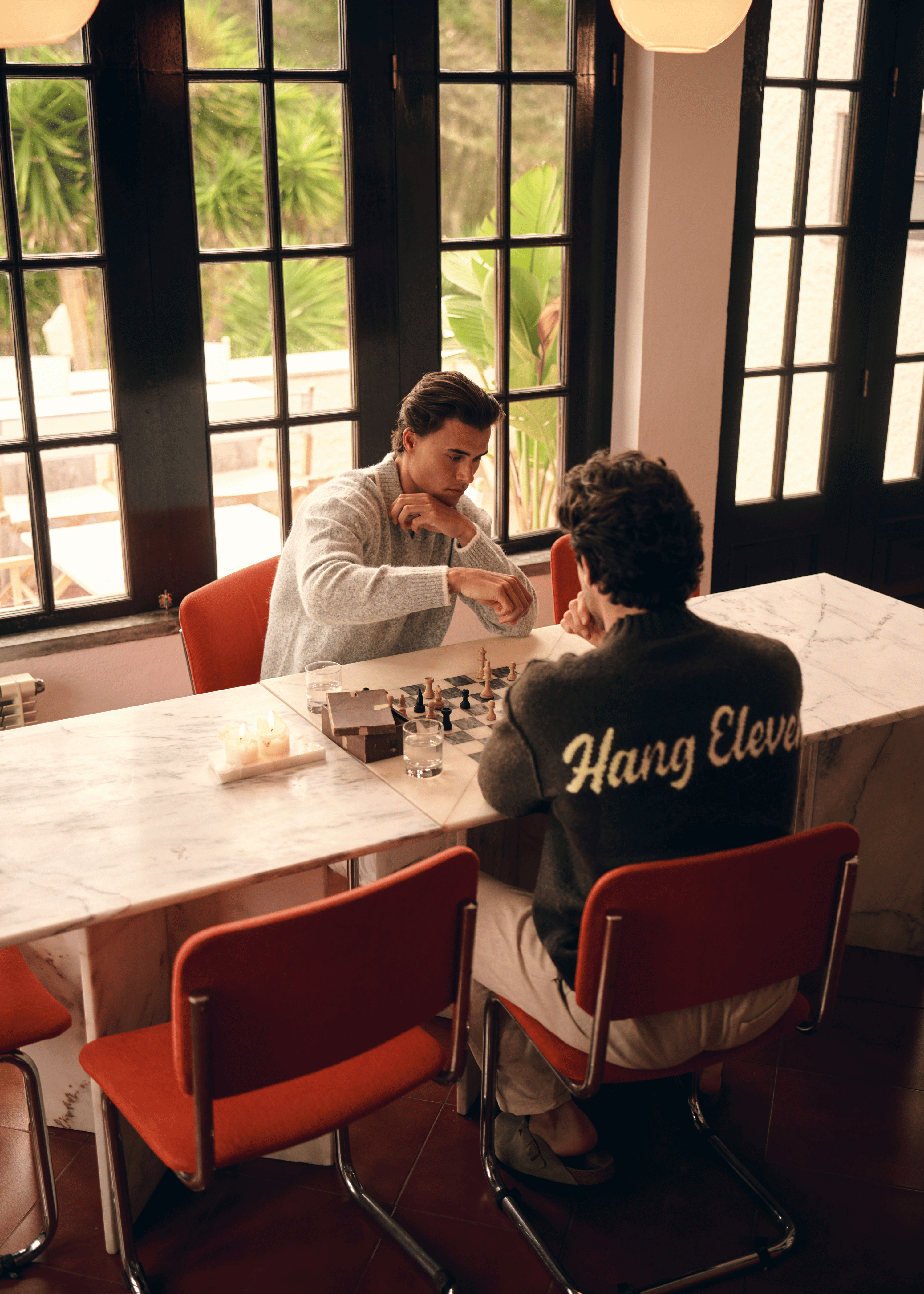 Cozy Brand Knit Crewneck - Brown