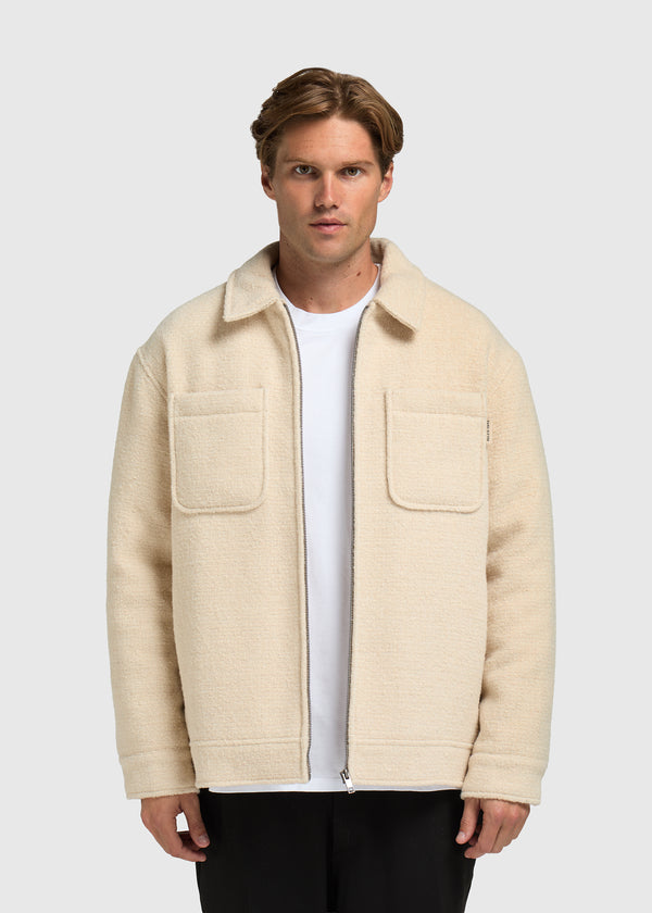 Padded Overshirt - Sand Melange