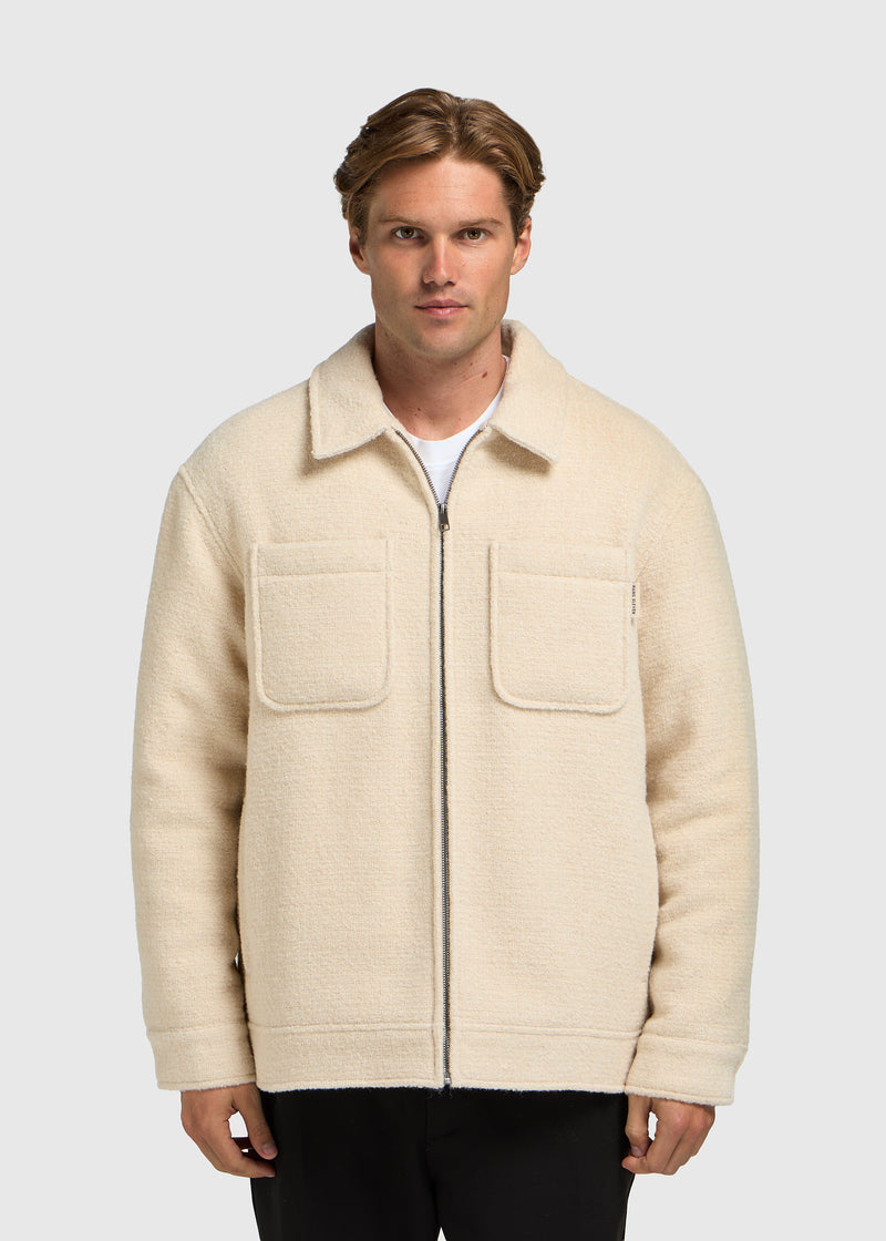 Padded Overshirt - Sand Melange