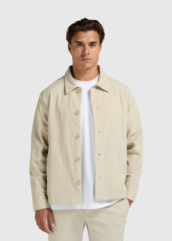 The Seersucker Jacket - Sand