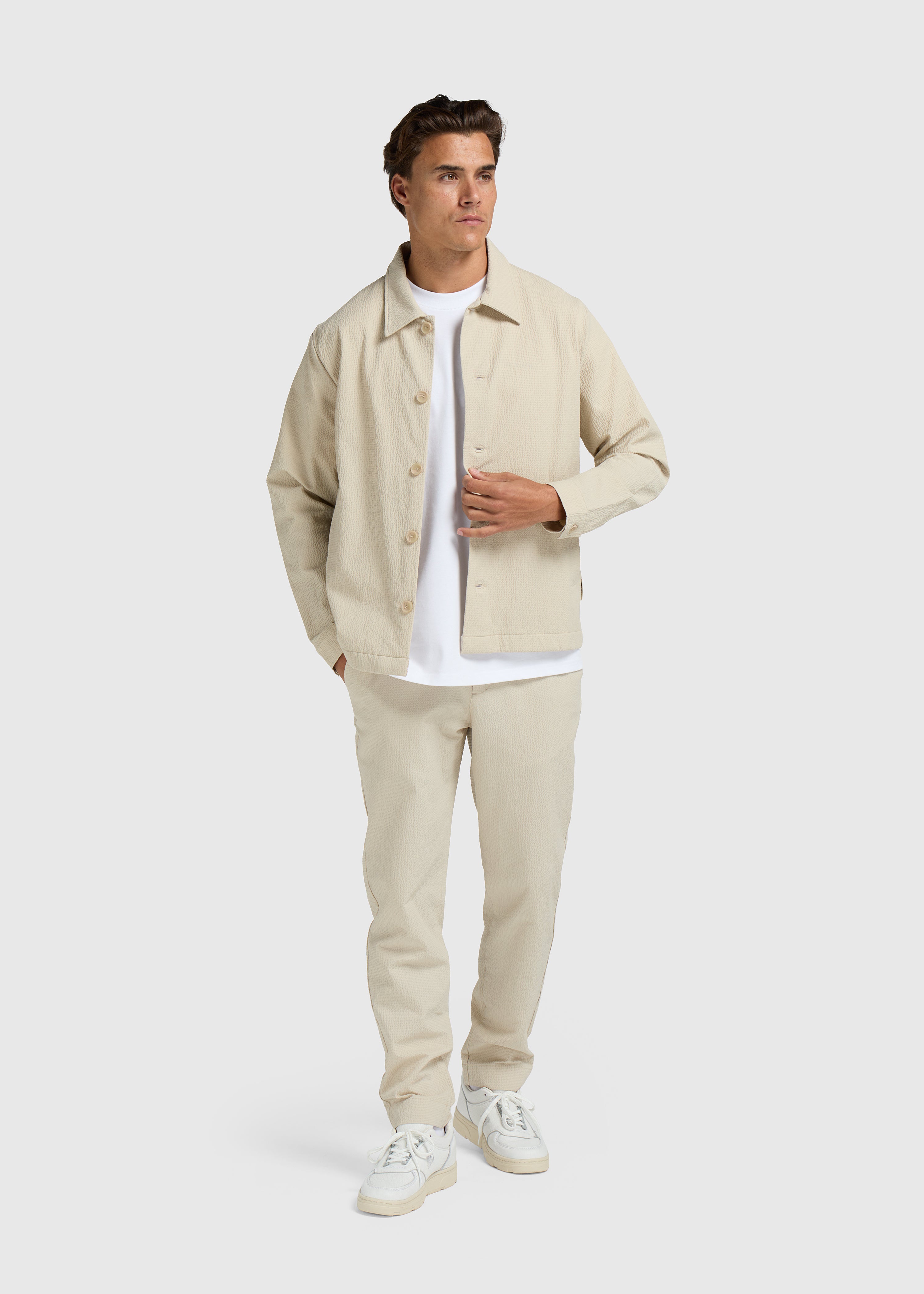 The Seersucker Jacket - Sand