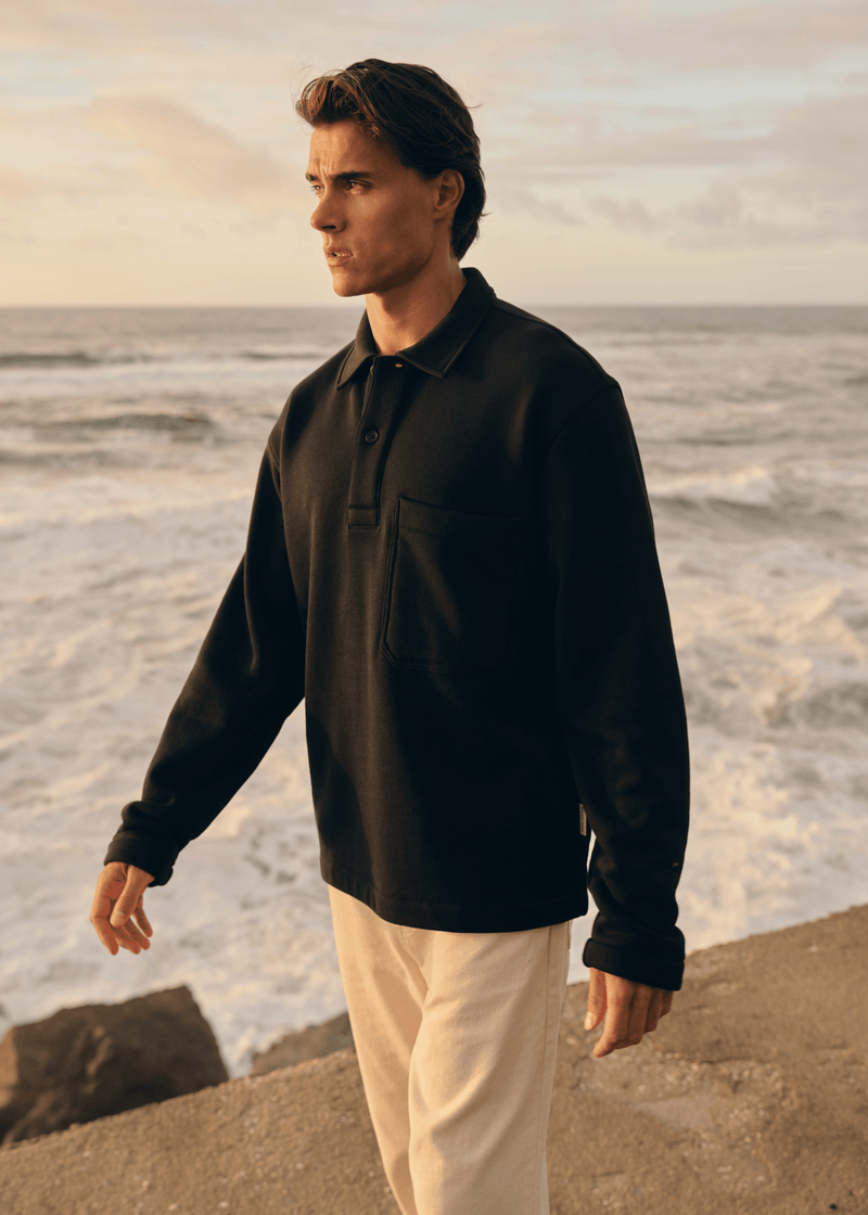 Rugby Pocket Polo - Navy Blue