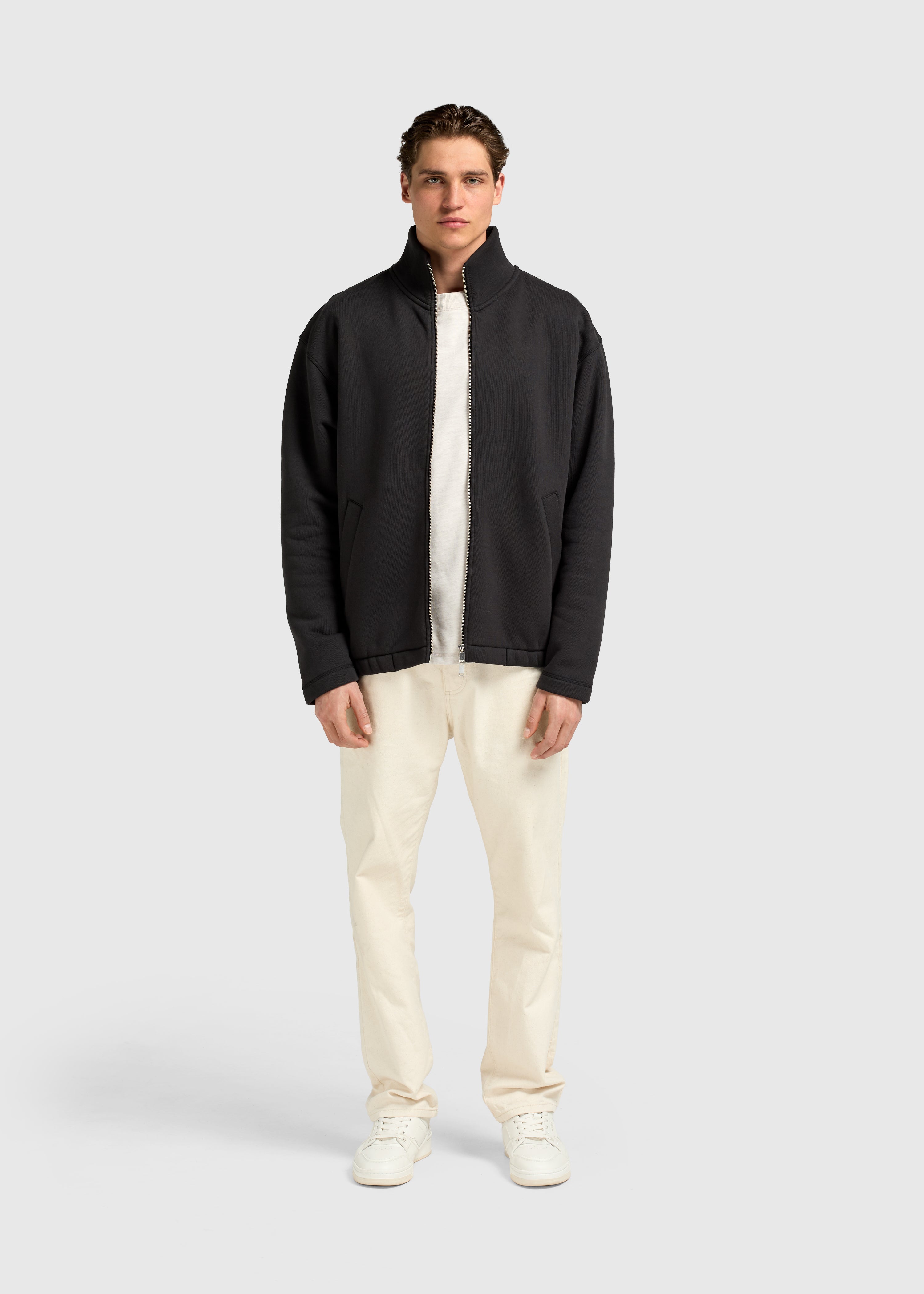 Heavy Full Zip Vest - Black