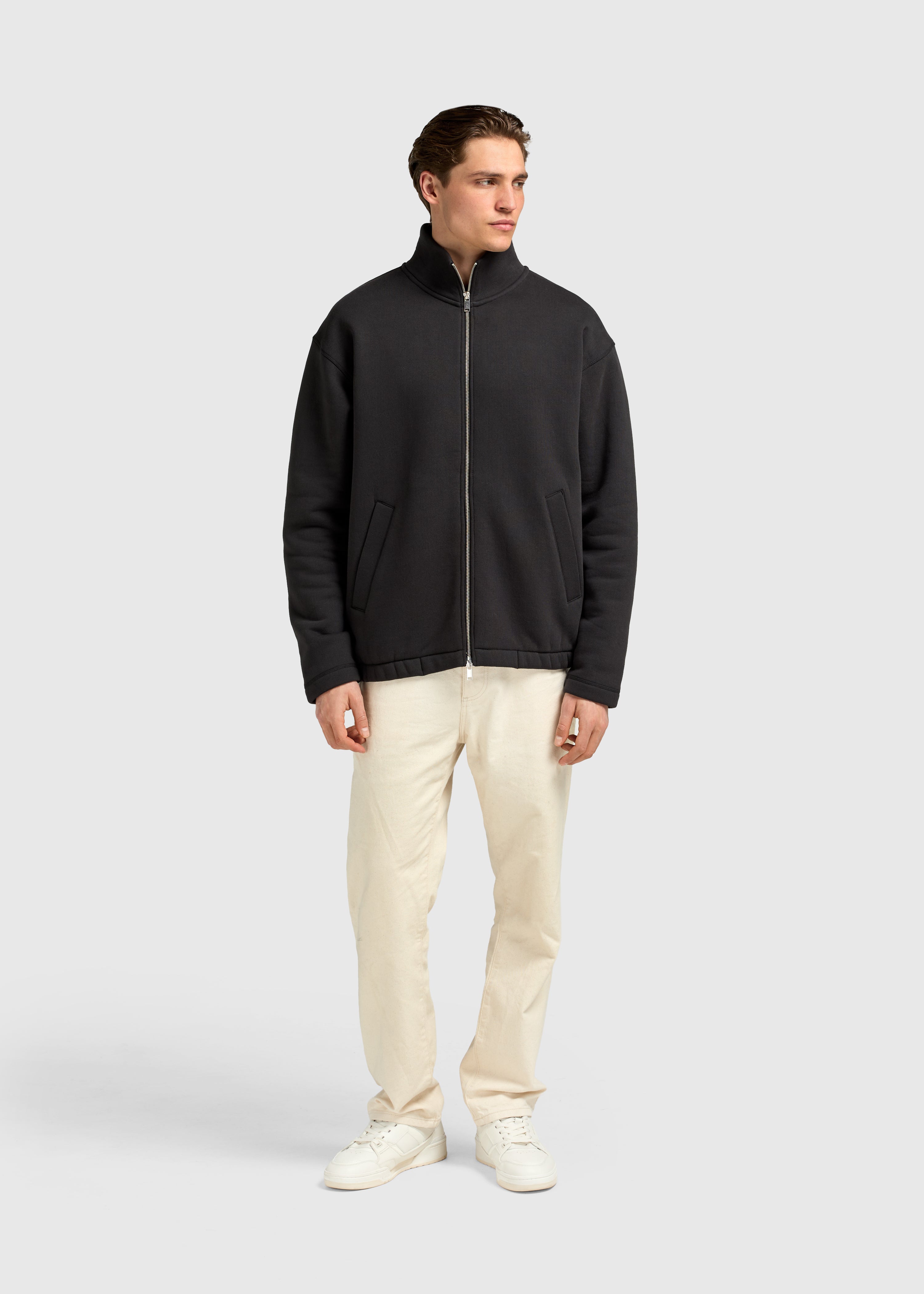 Heavy Full Zip Vest - Black