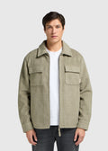 Herringbone Zip Jacket - Green