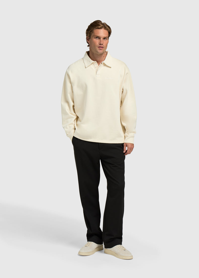Jay Longsleeve Polo - Sand