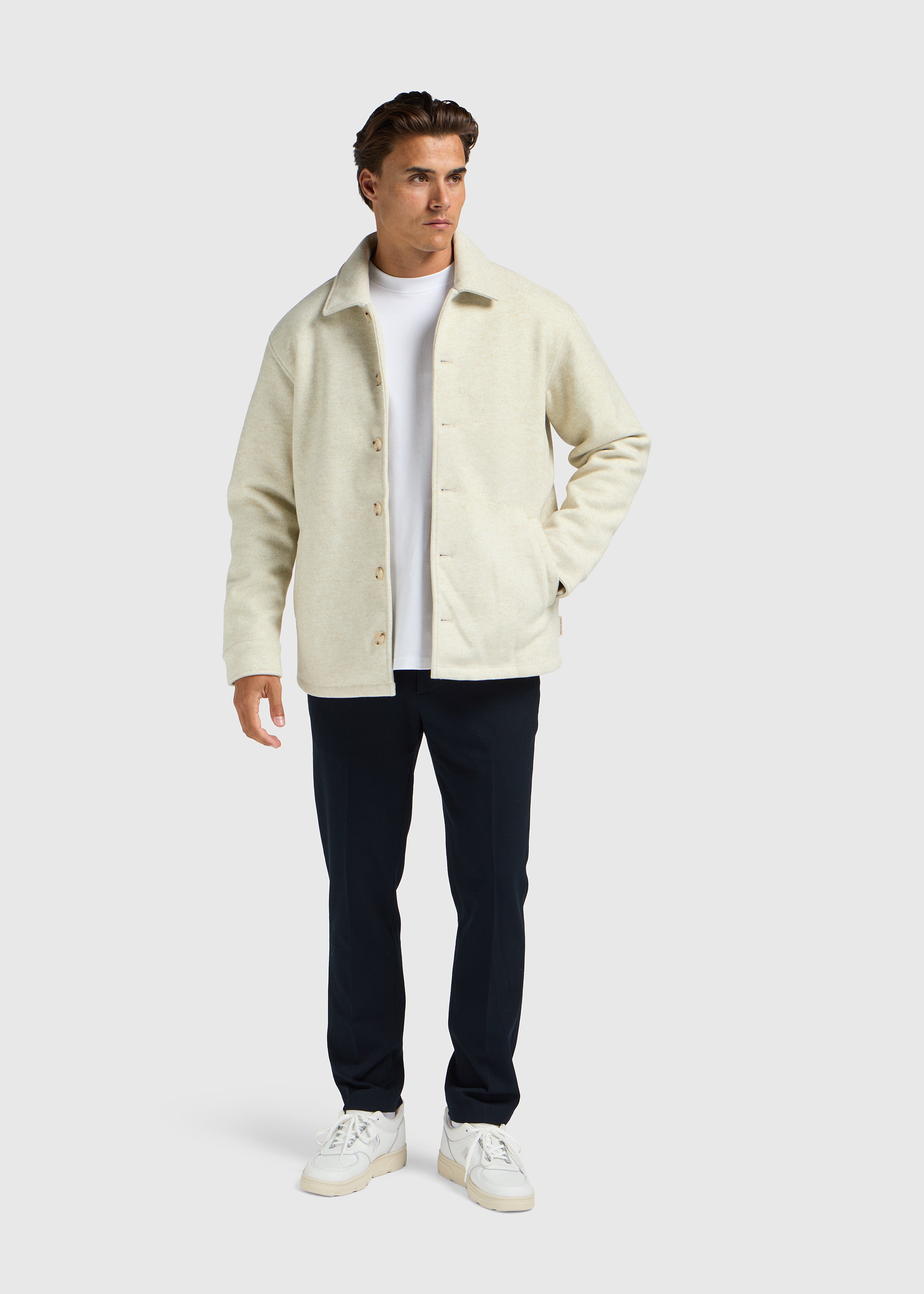 Padded Overshirt - White Sand