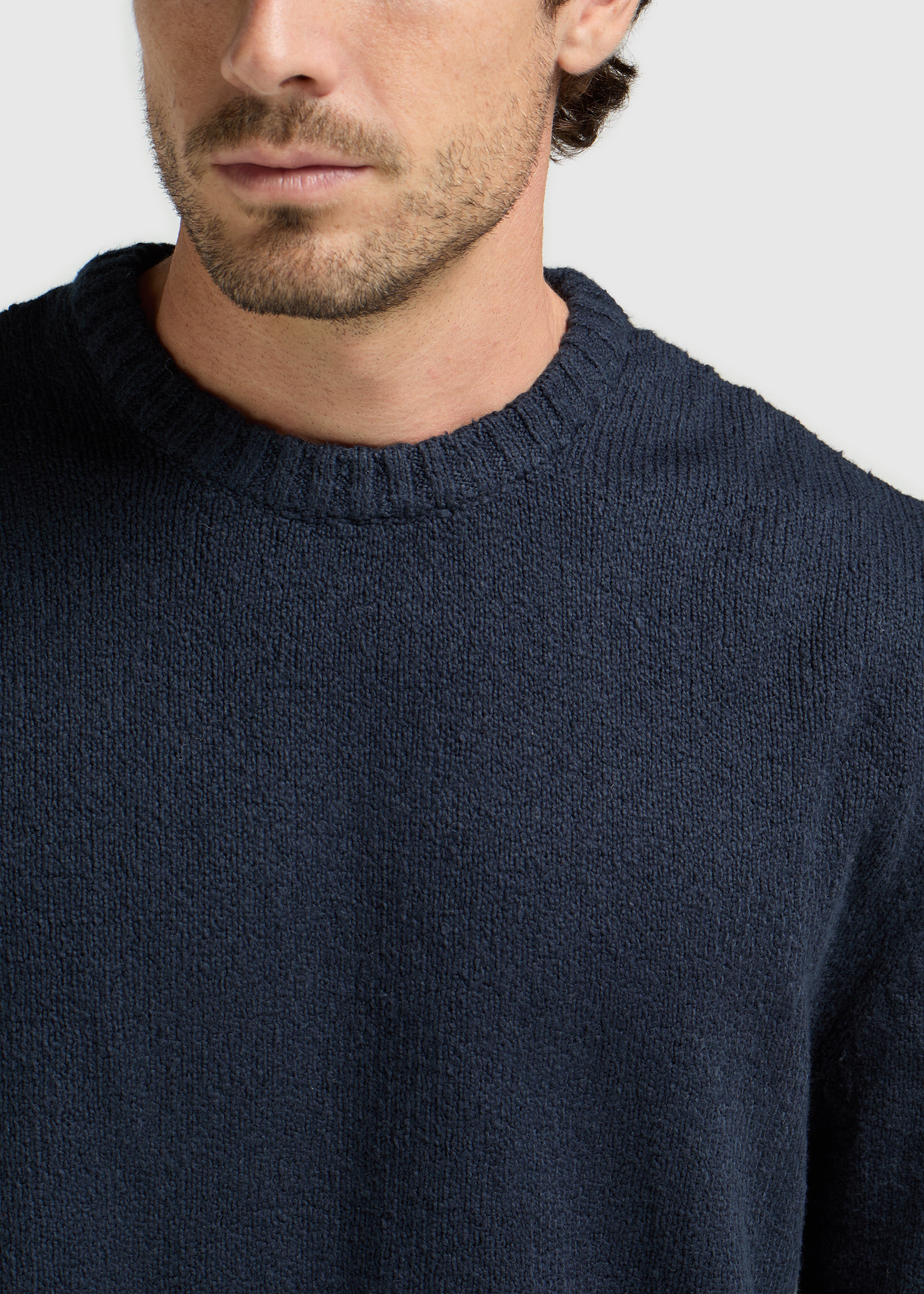 Premium Knit Crewneck - Navy Blue