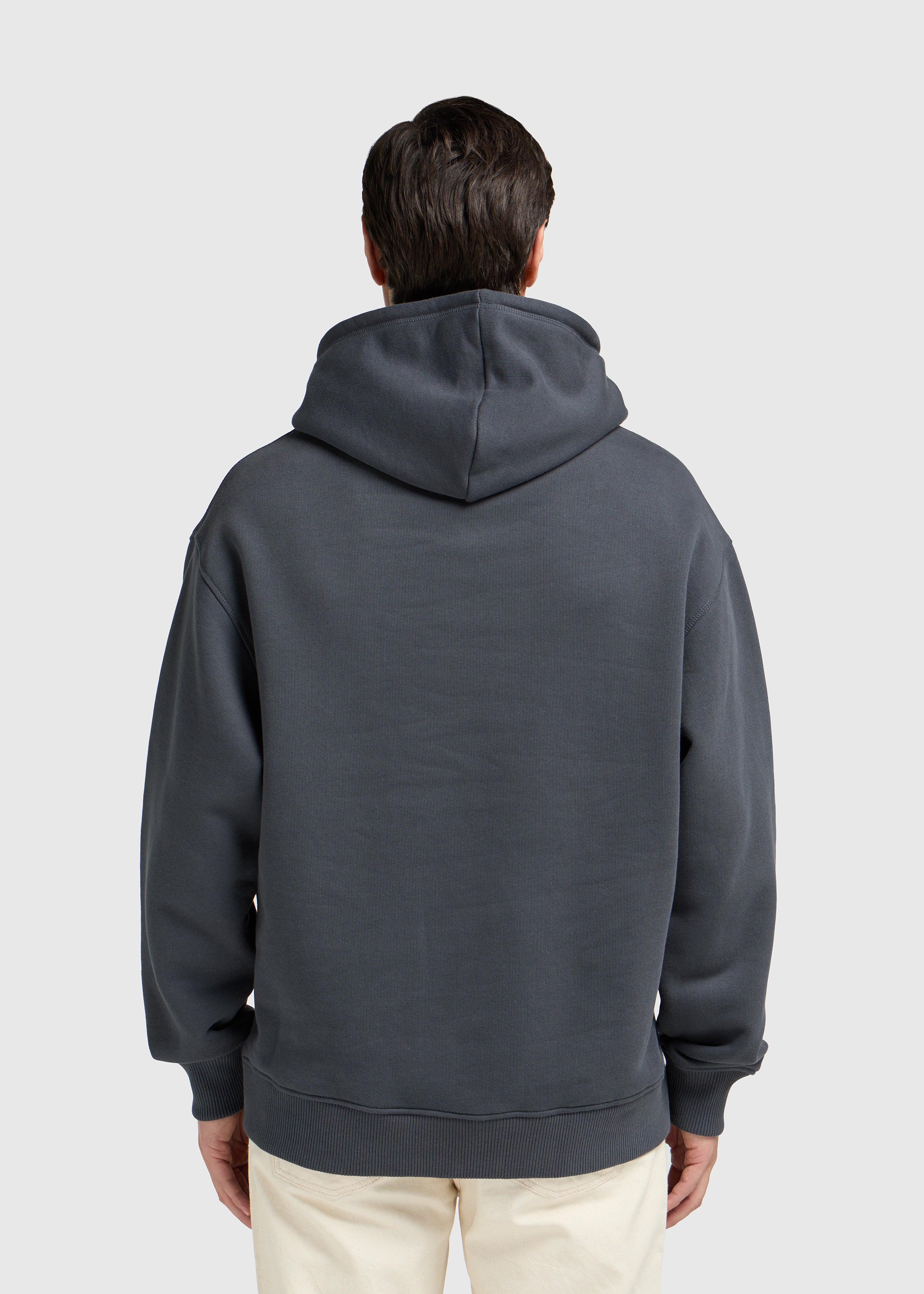 Sweat à capuche en tissu éponge épais - Bleu Ombre