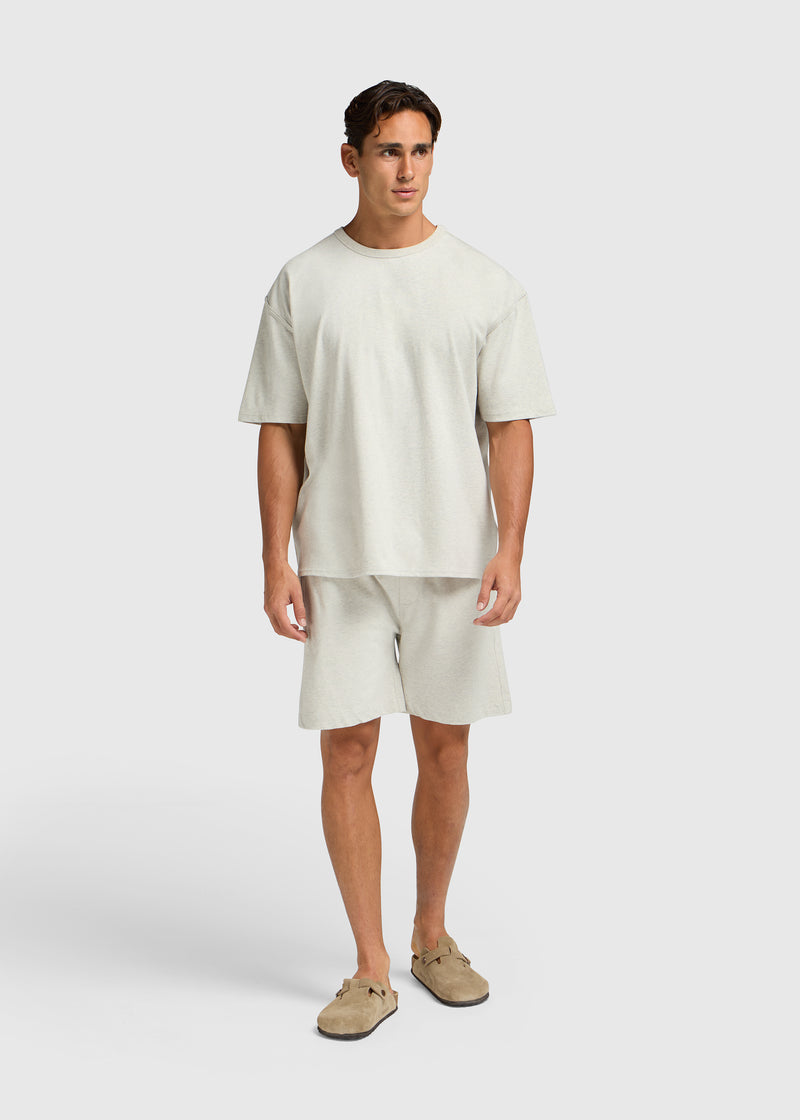 Loungewear-Shorts – Grau Meliert