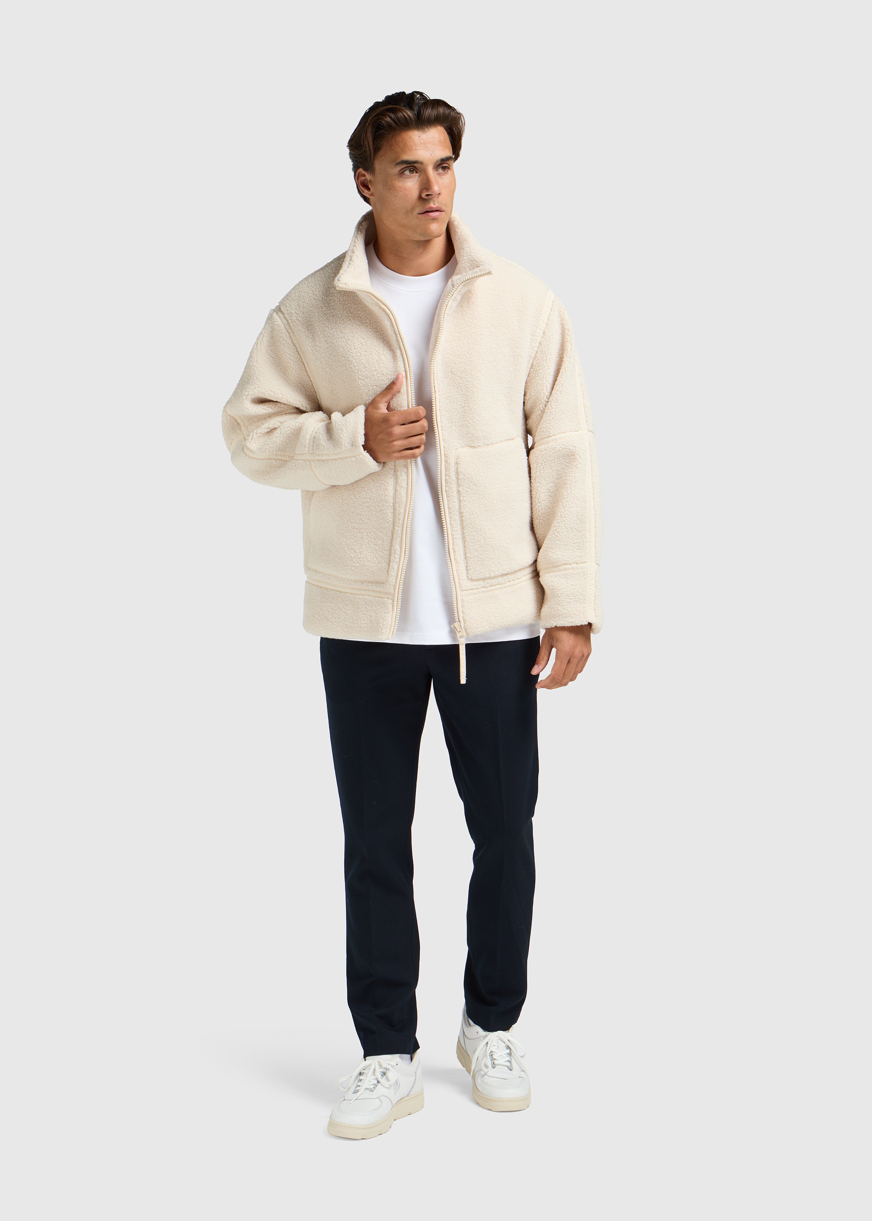 Teddy Jacket - White Sand