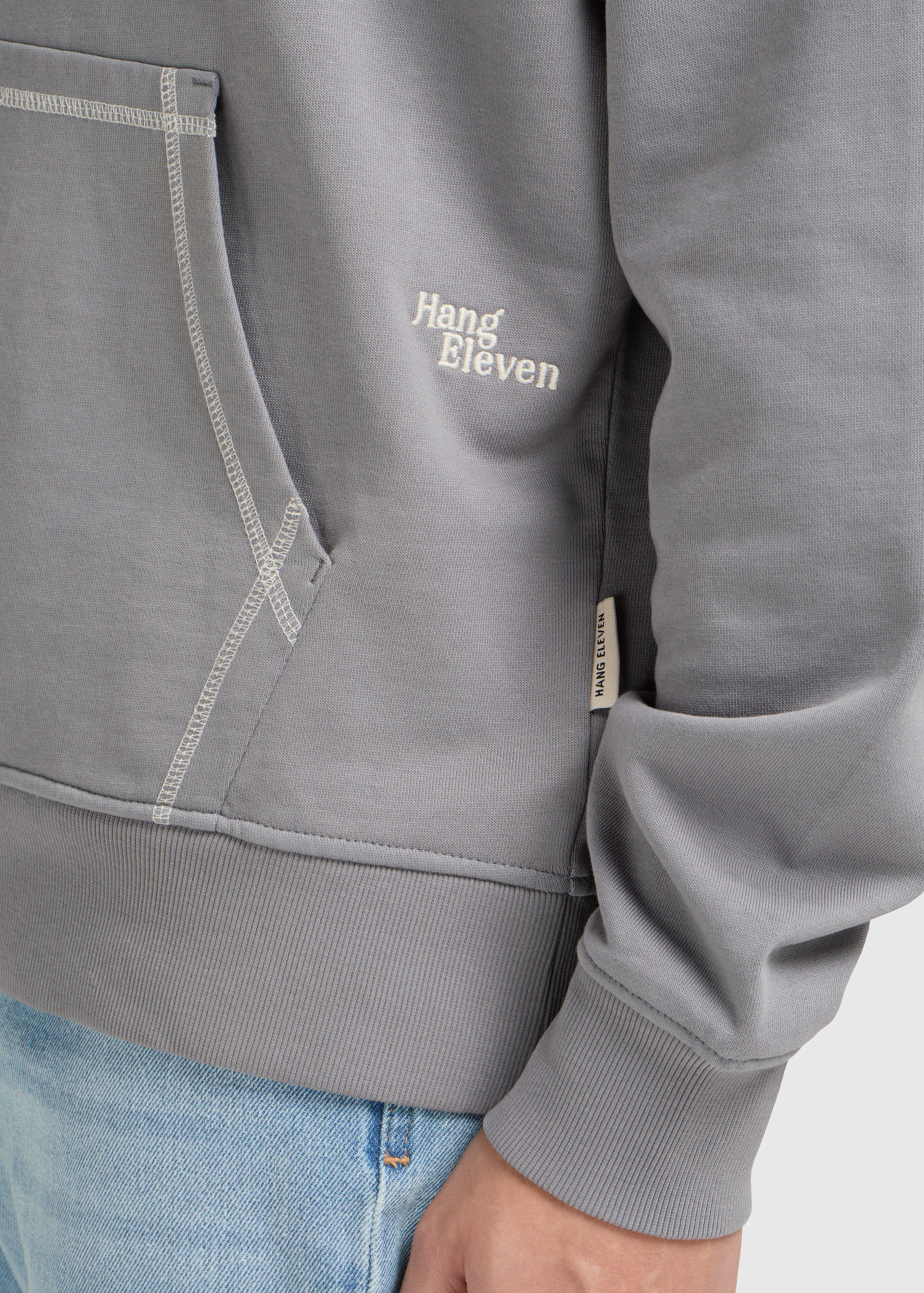 Heavy Contrast Hoodie - Grey