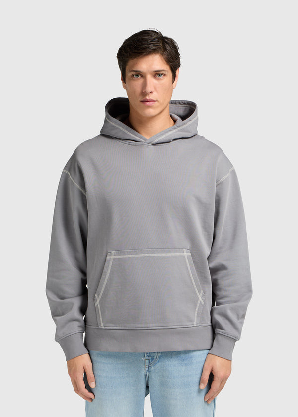 Heavy Contrast Hoodie - Grey