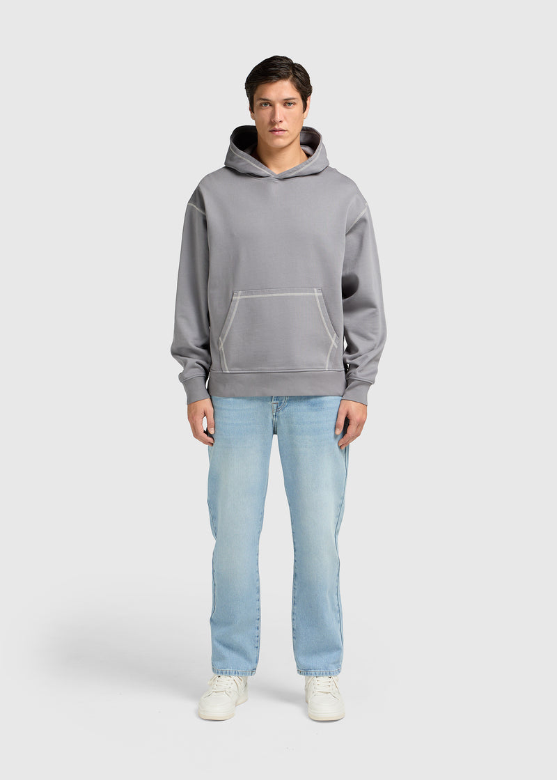 Hoodie mit starkem Kontrast – Grau