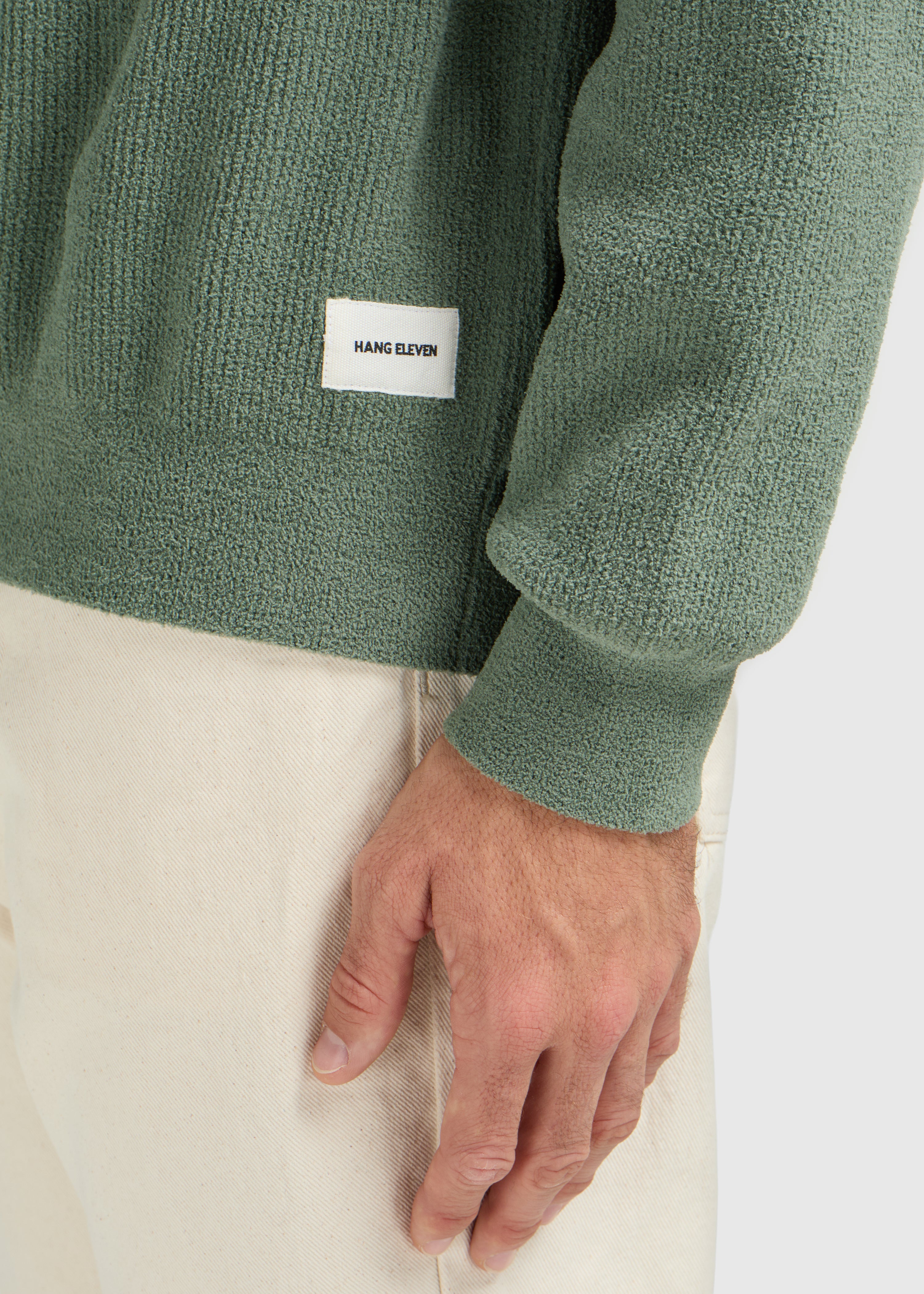 Structure Knit Crewneck - Slate Green