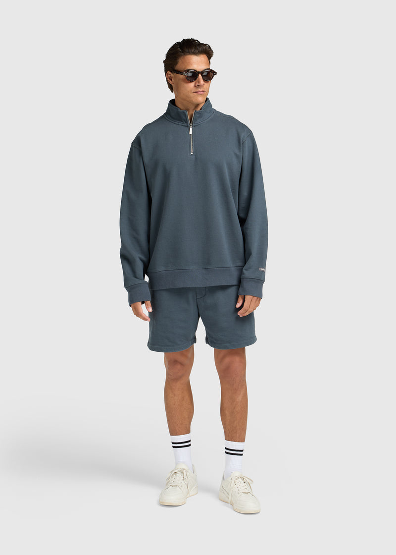 Vintage Washed Half Zip - Ombre Blue