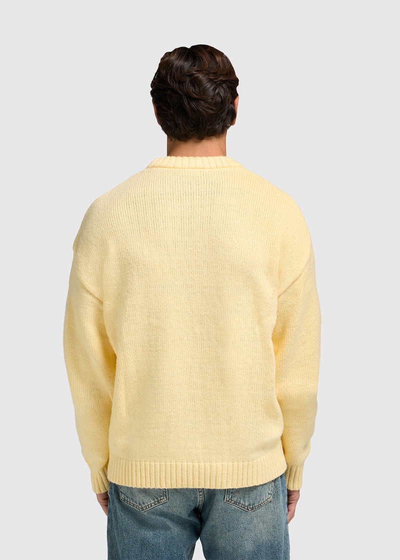 Heavy Knit Crewneck - Pastel Yellow