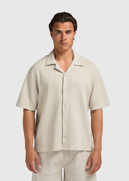 Relaxed Waffle Shirt - Sand