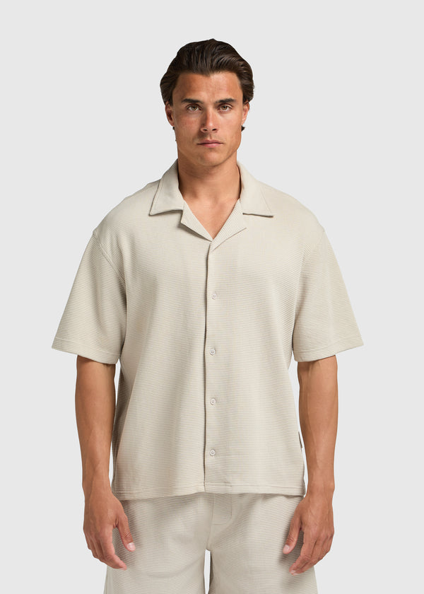 Relaxed Waffle Shirt - Sand