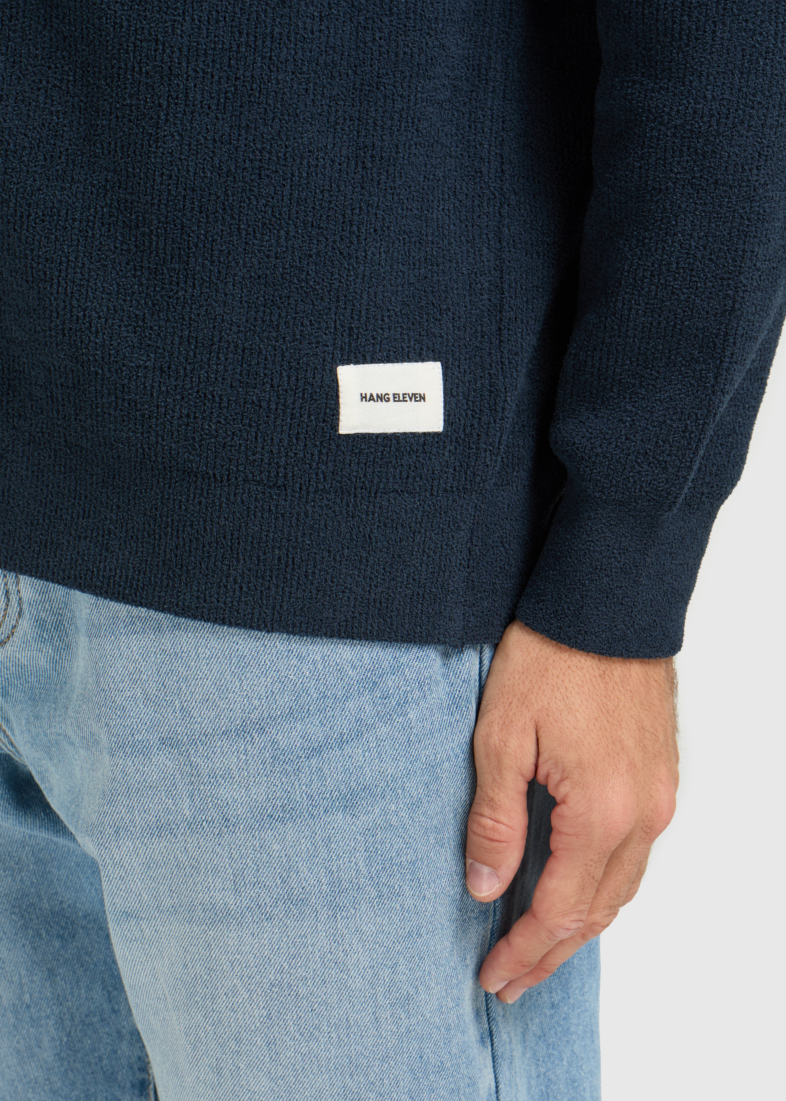 Structure Knit Crewneck - Navy