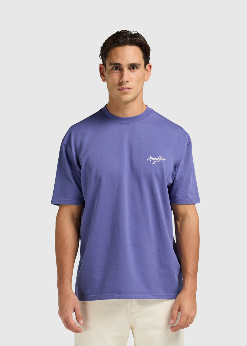 Cursive Tee - Kobalt Blue