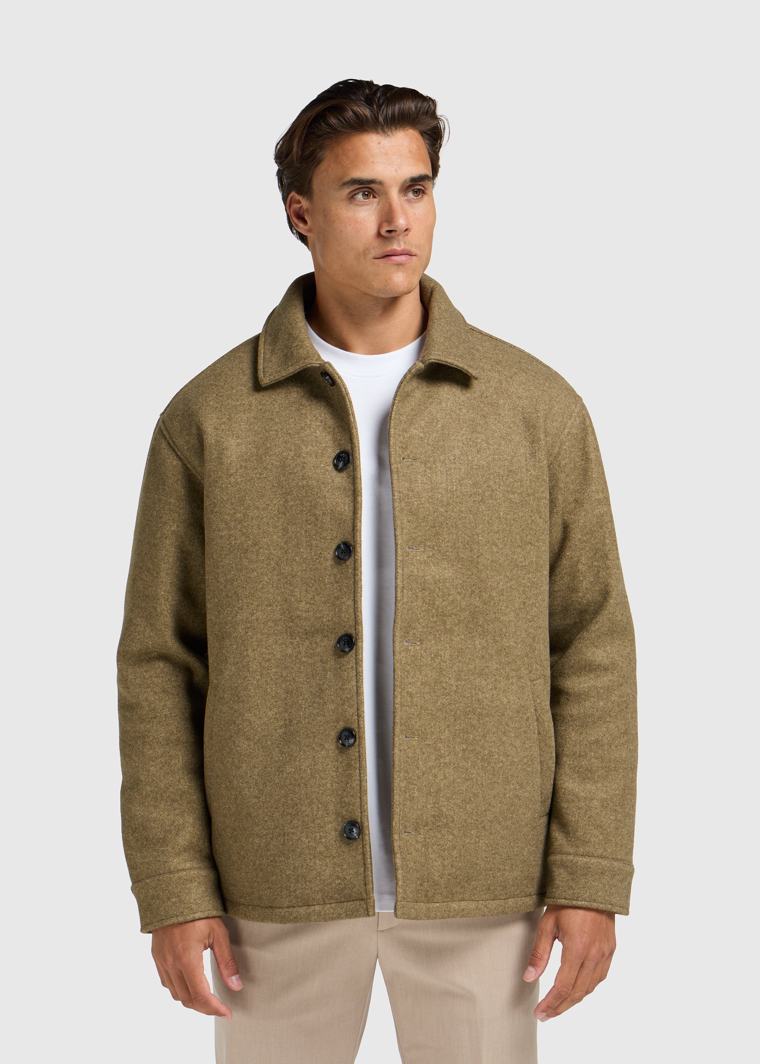 Surchemise rembourrée - Vert olive