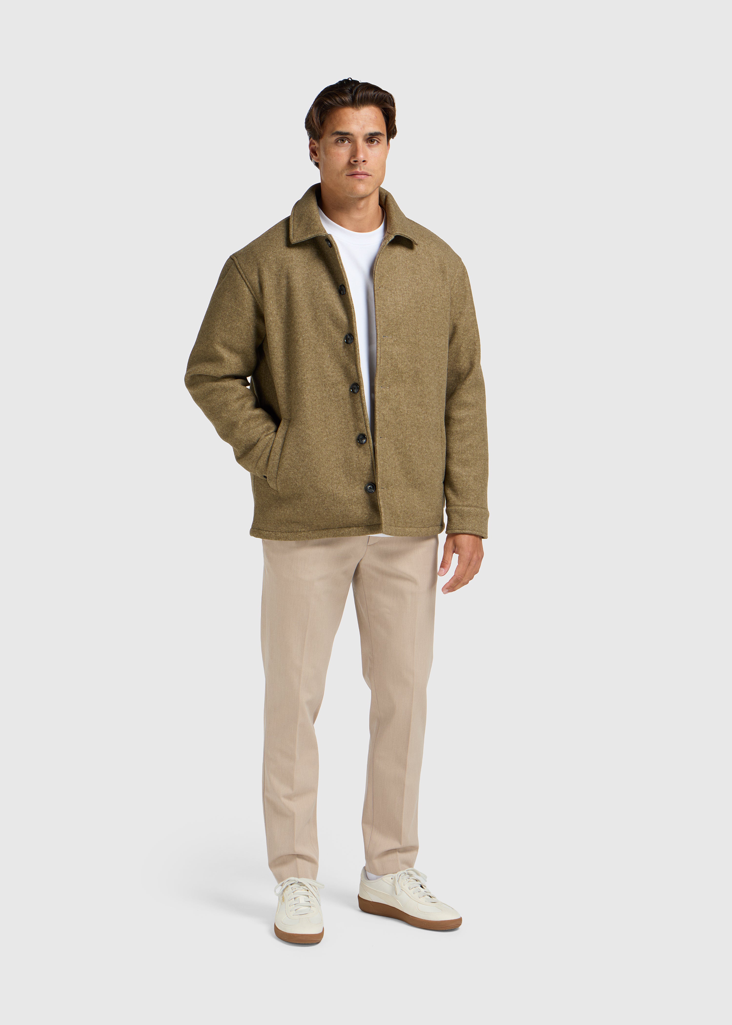 Surchemise rembourrée - Vert olive