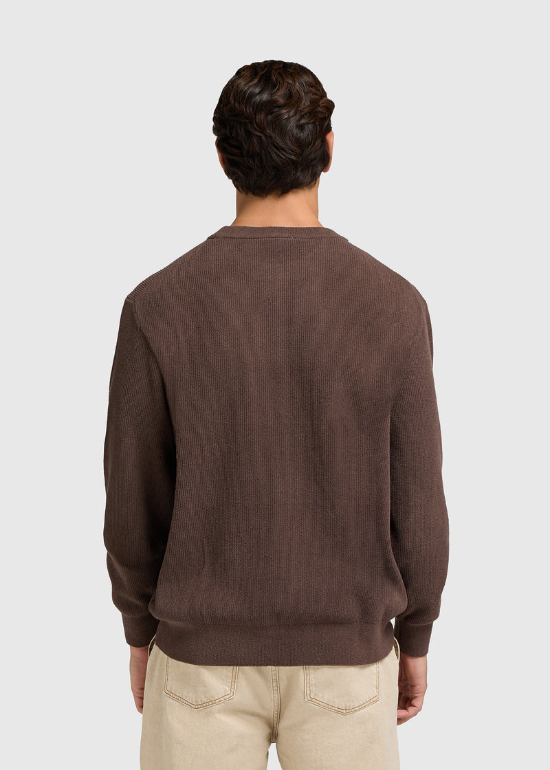 Structure Knit Crewneck - Espresso