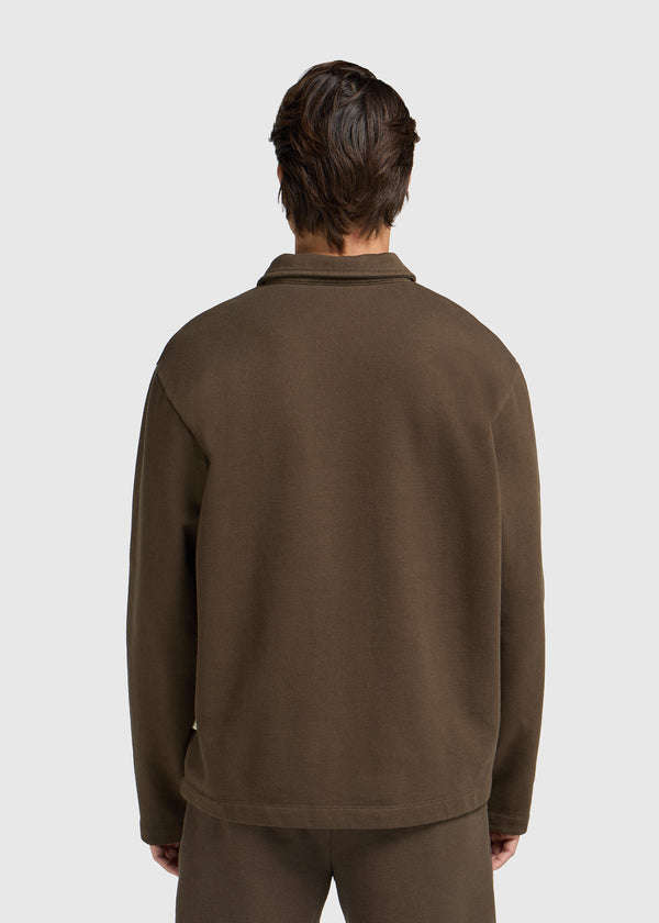 Vintage Washed Pocket Polo - Brown