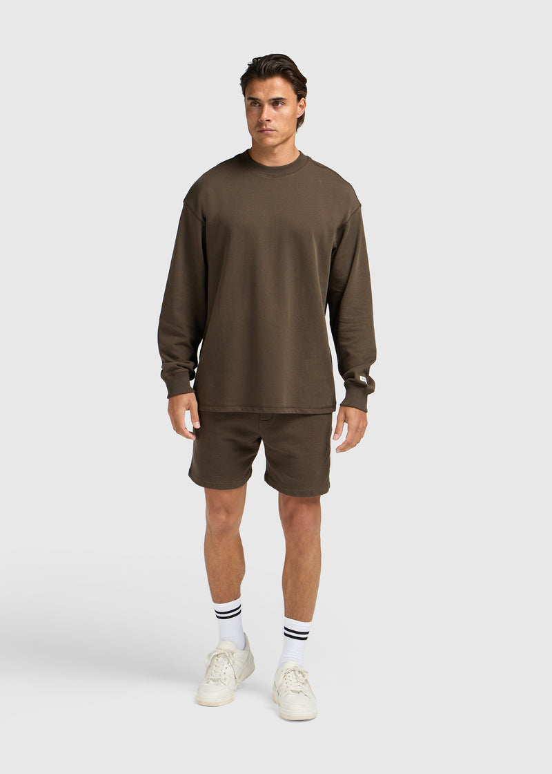 Vintage Washed Heavy Longsleeve - Brown