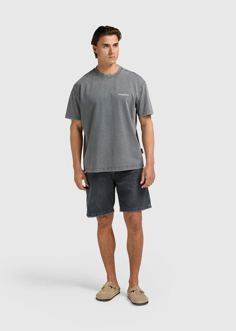 Short en jean propre - Noir