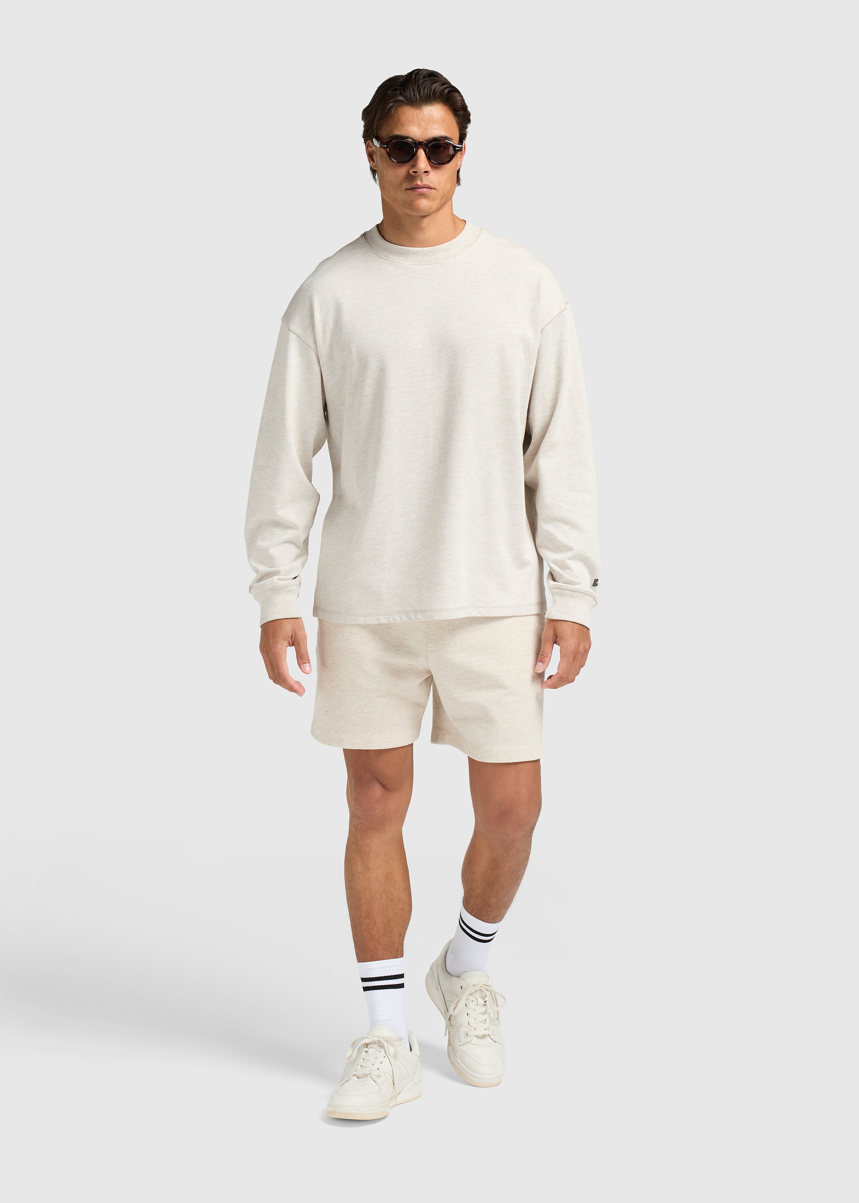 Vintage Washed Heavy Longsleeve - Sand Melange