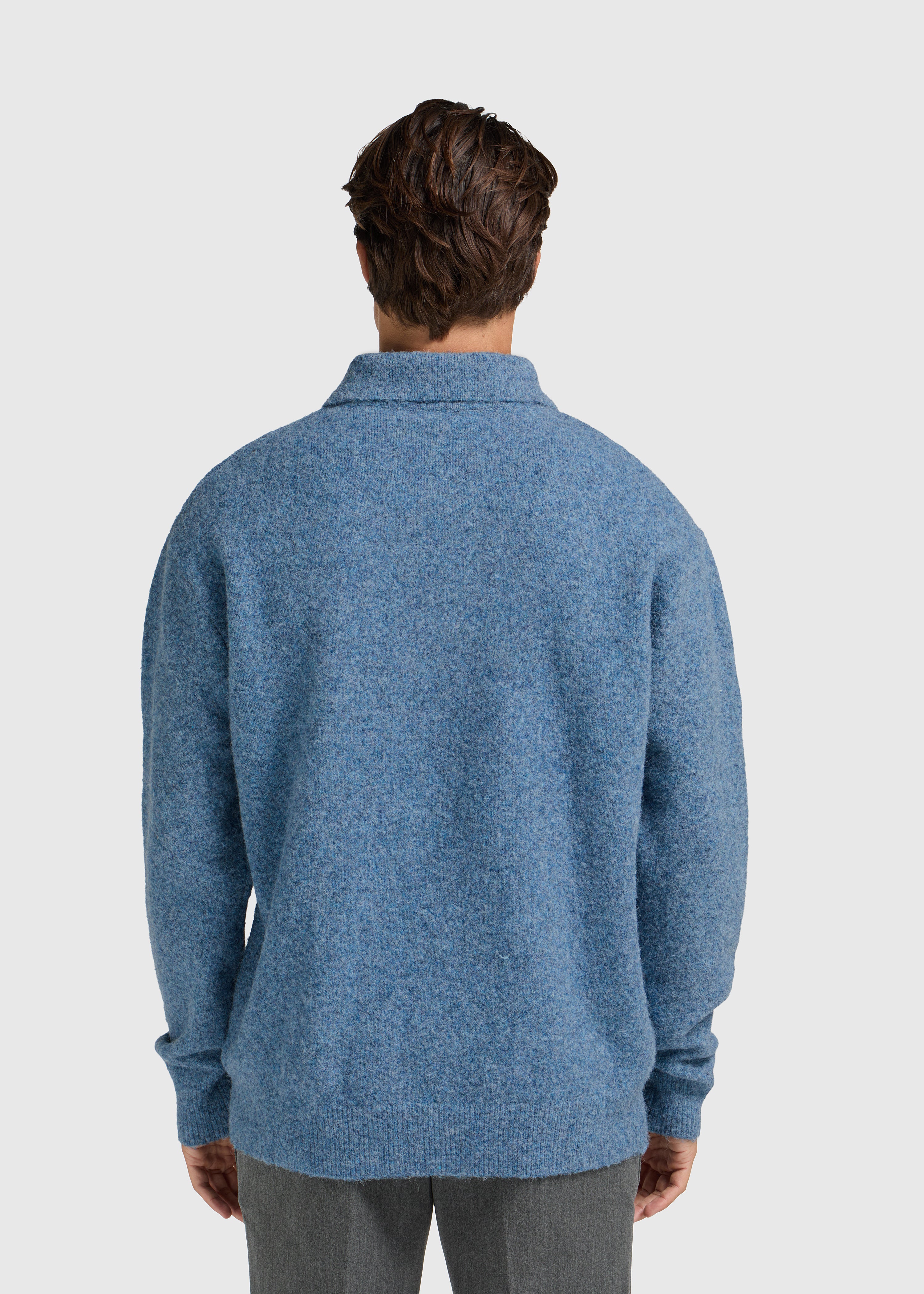 Soft Wool Polo - Light Blue