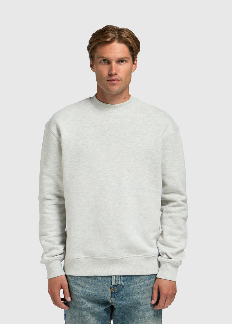 Debossed Crewneck - Grey Melee