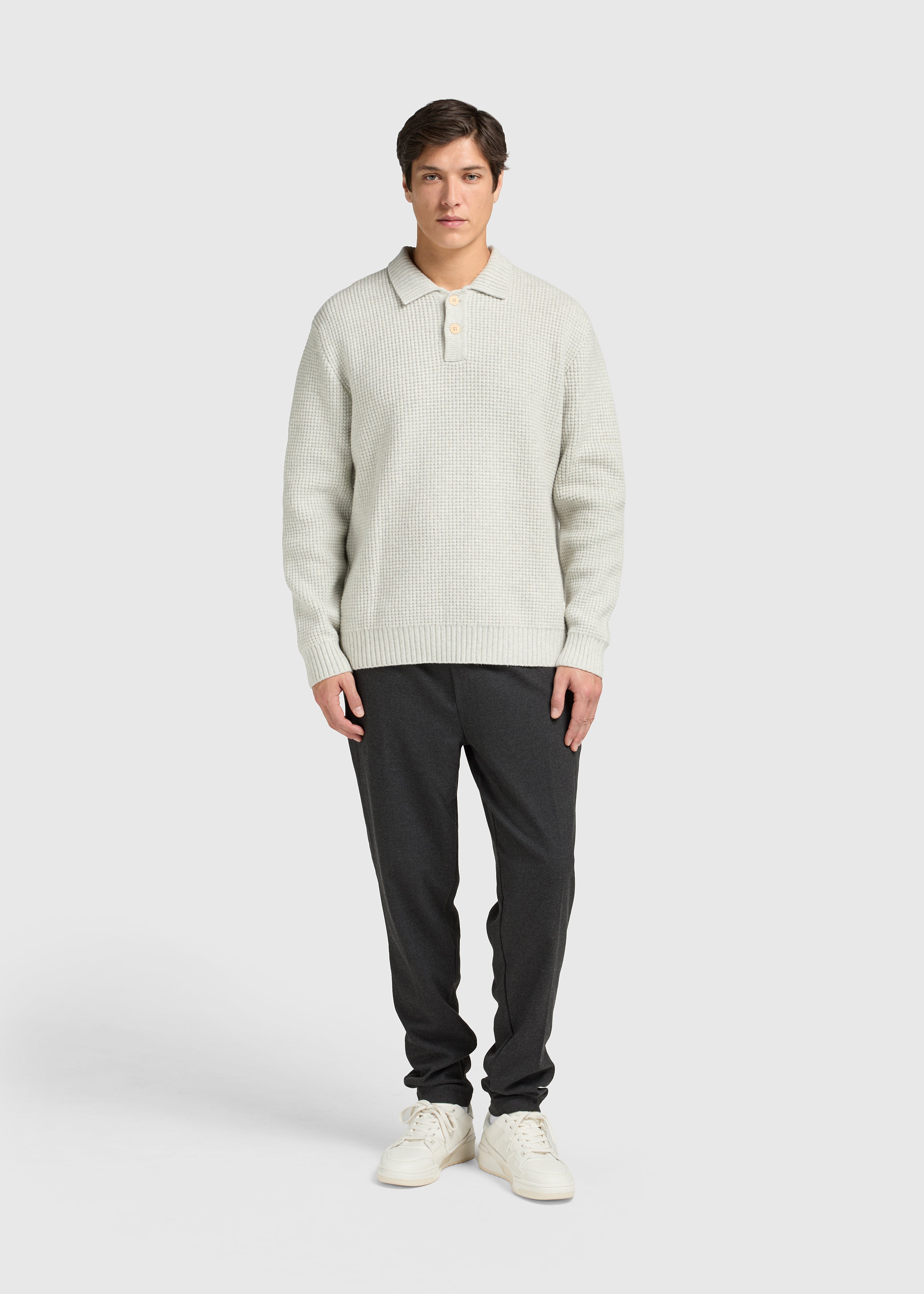 Heavy Structure Polo - Grey Melee