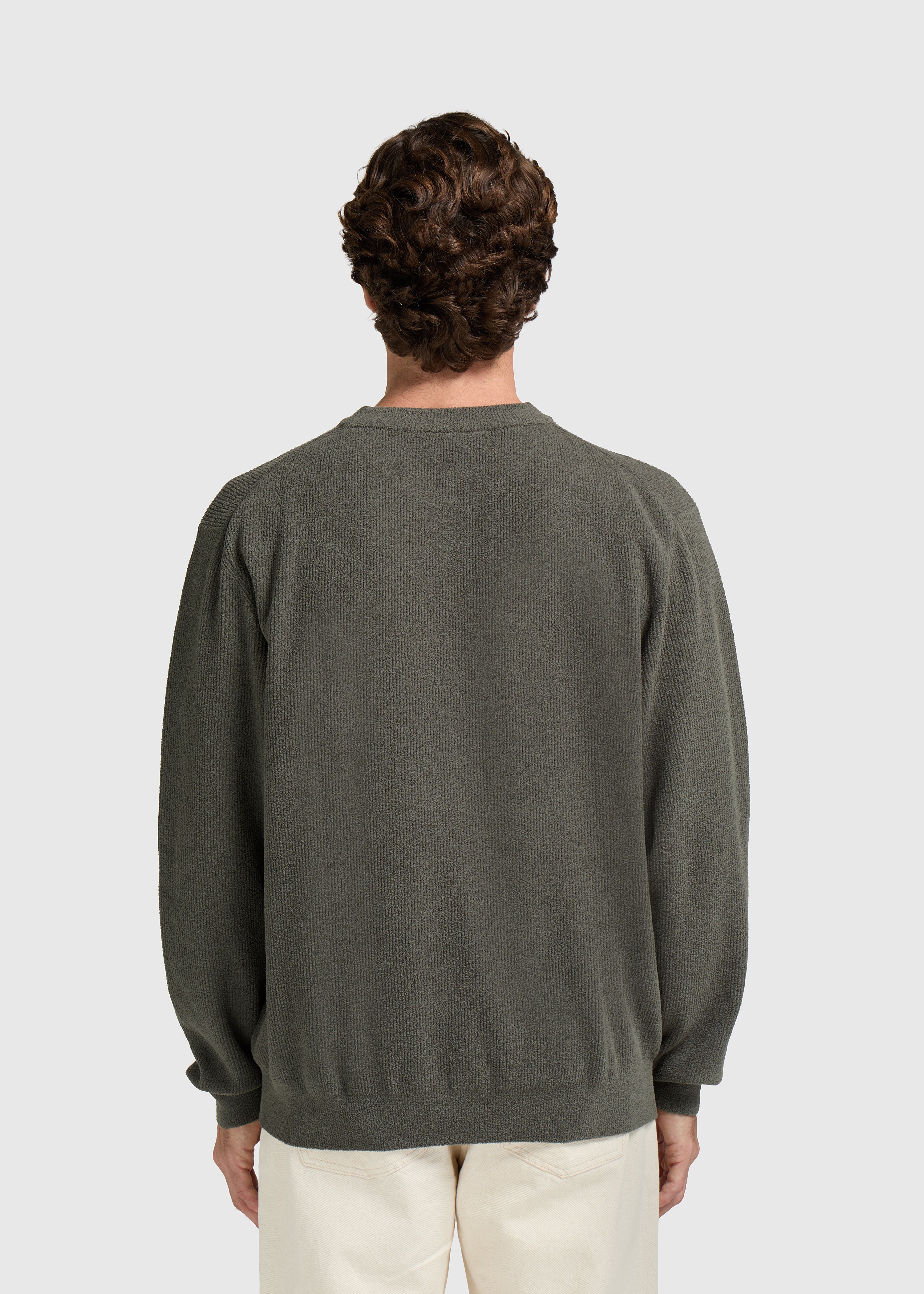 Structure Knit Crewneck - Dark Green