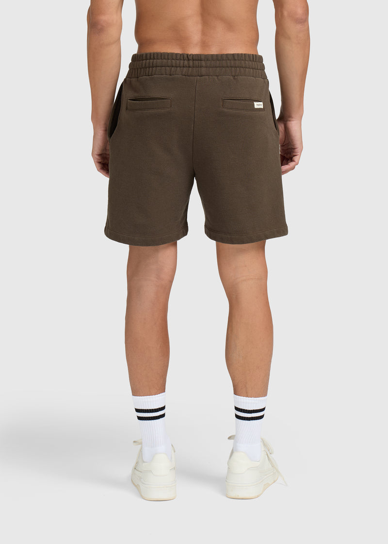 Short de survêtement vintage délavé - Marron