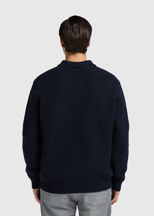 Heavy Structure Polo - Navy Blue