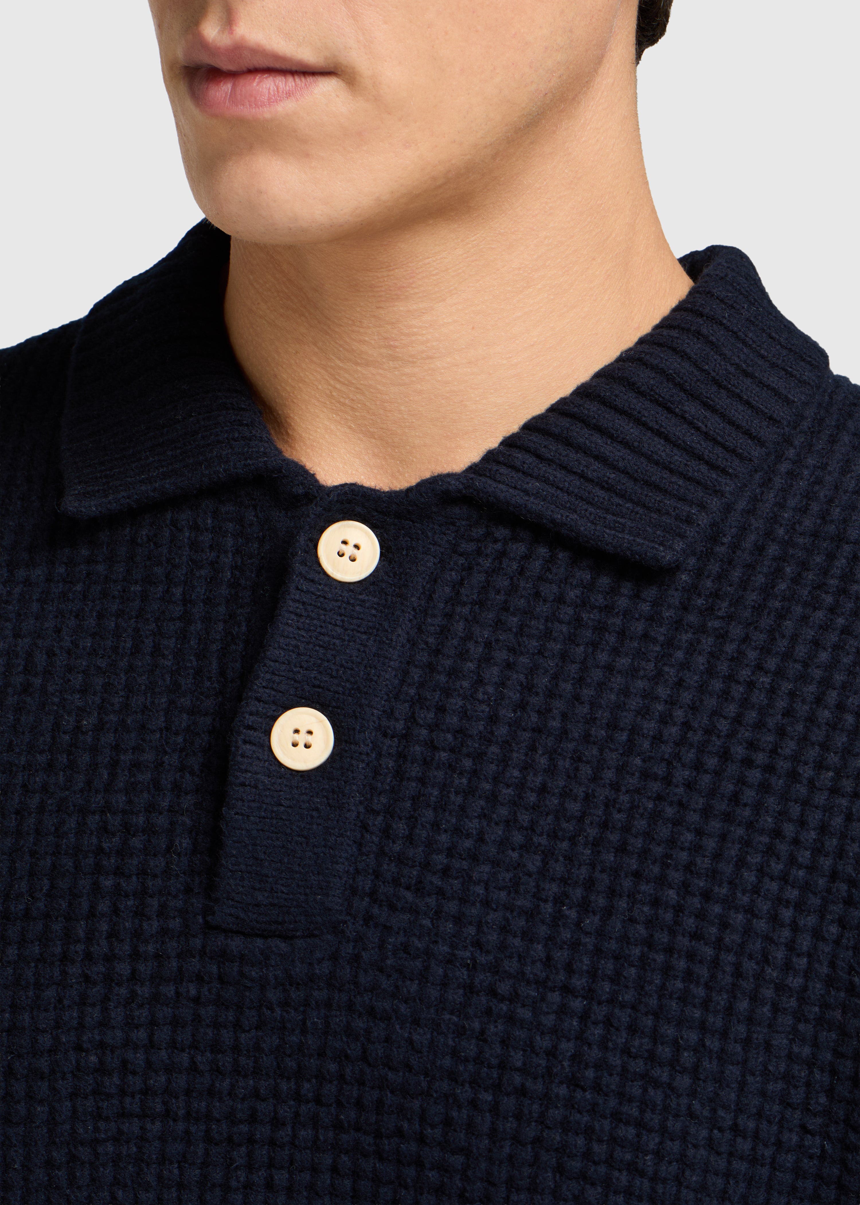 Heavy Structure Polo - Navy Blue