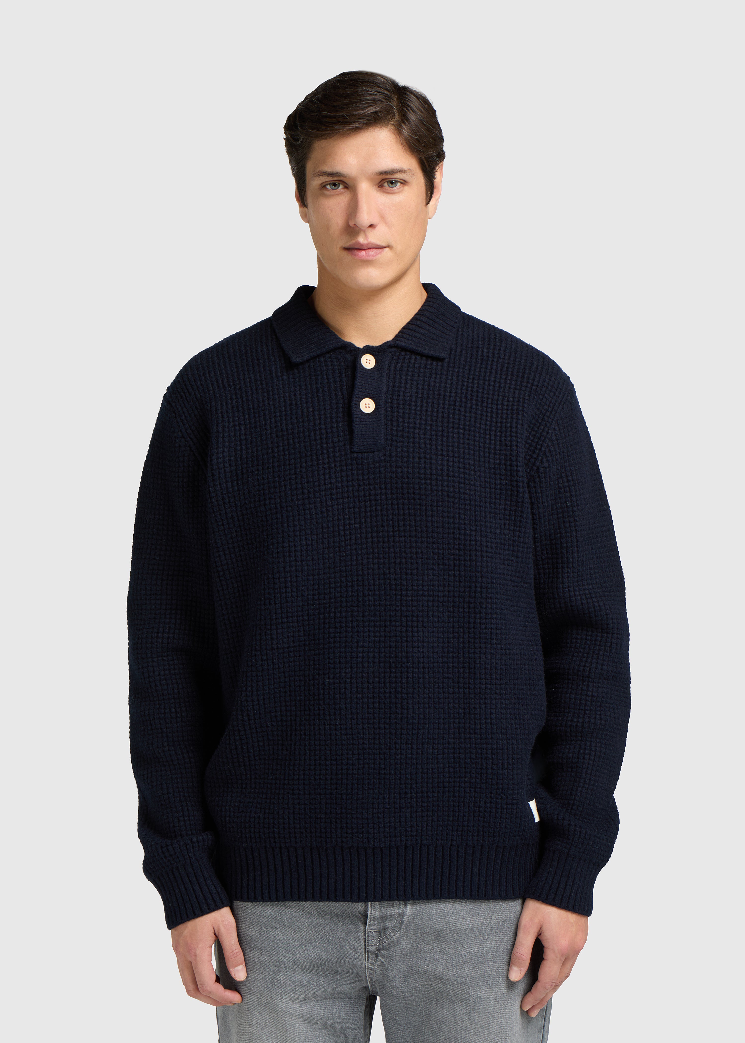 Heavy Structure Polo - Navy Blue